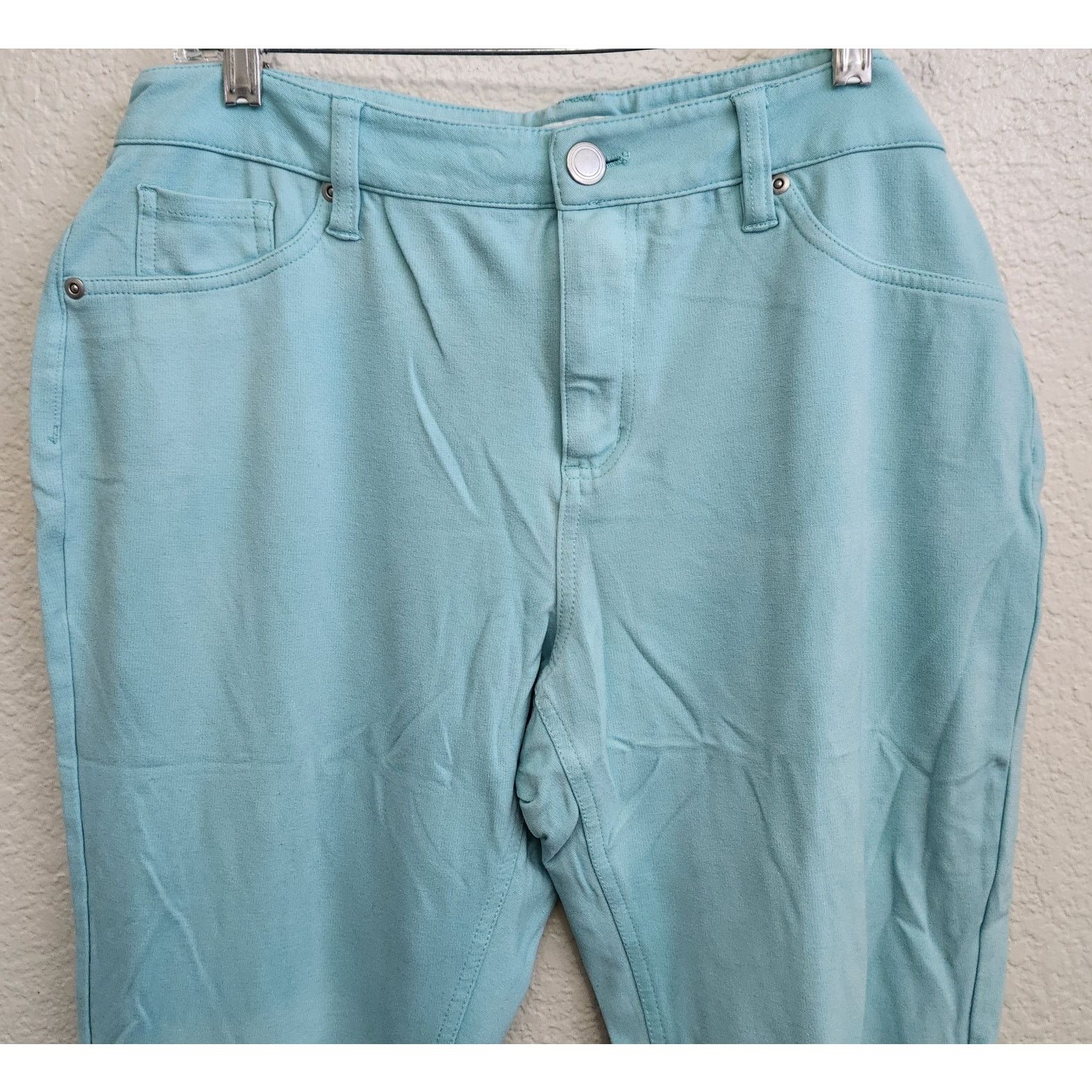 Other Cato Teal Blue Flat Front Jegging 14 Lightweight Tapered Leg Size 36" / US 14 / IT 50 - 2 Thumbnail