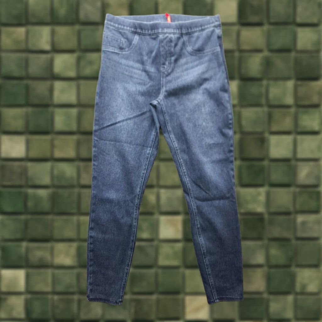 Spanx Spanx Jeans Womens L Ankle Cut High Rise Slimming Shapewear Jeggings Distressed Blue Denim Size 36" / US 14 / IT 50 - 1 Thumbnail
