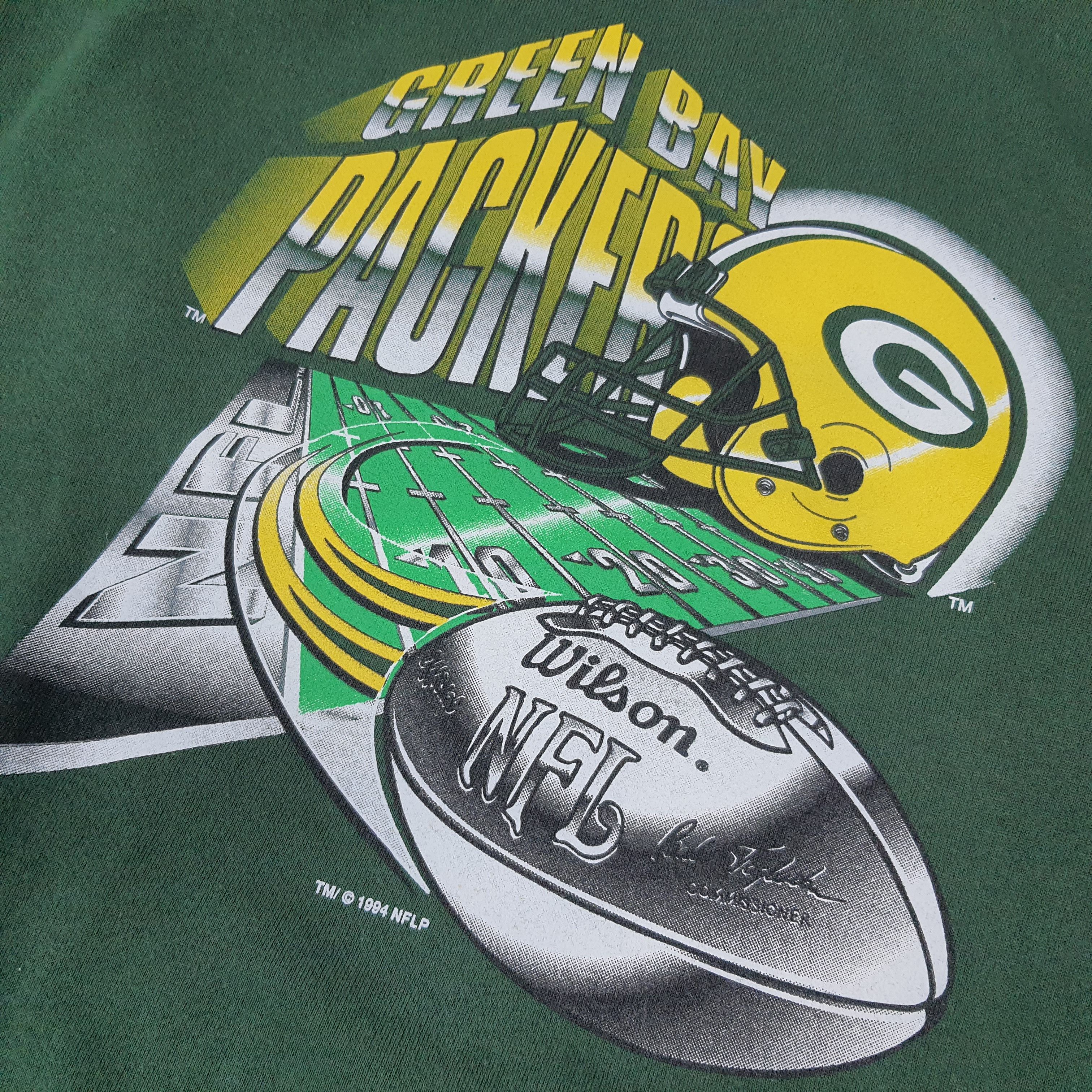 Tultex Vintage 90s Green Bay Packers NFL Sweatshirt C270N6 Size US XL / EU 56 / 4 - 2 Thumbnail