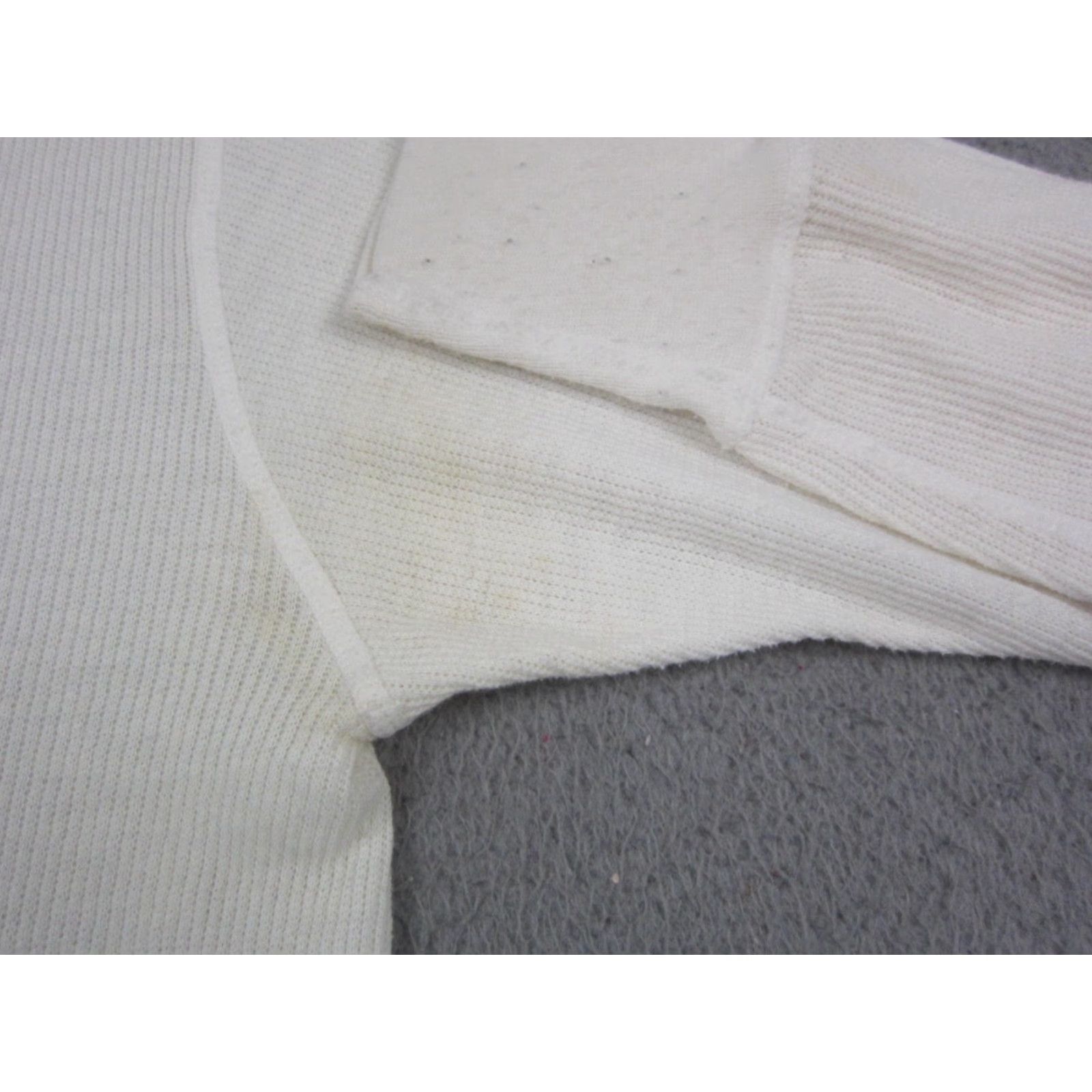 Jockey Jockey Thermal Shirt Mens M Ivory Cream Vintage 60s 70s Made in USA Crew Neck Long Sleeve Cotton Knit Shirt Size US M / EU 48-50 / 2 - 5 Thumbnail