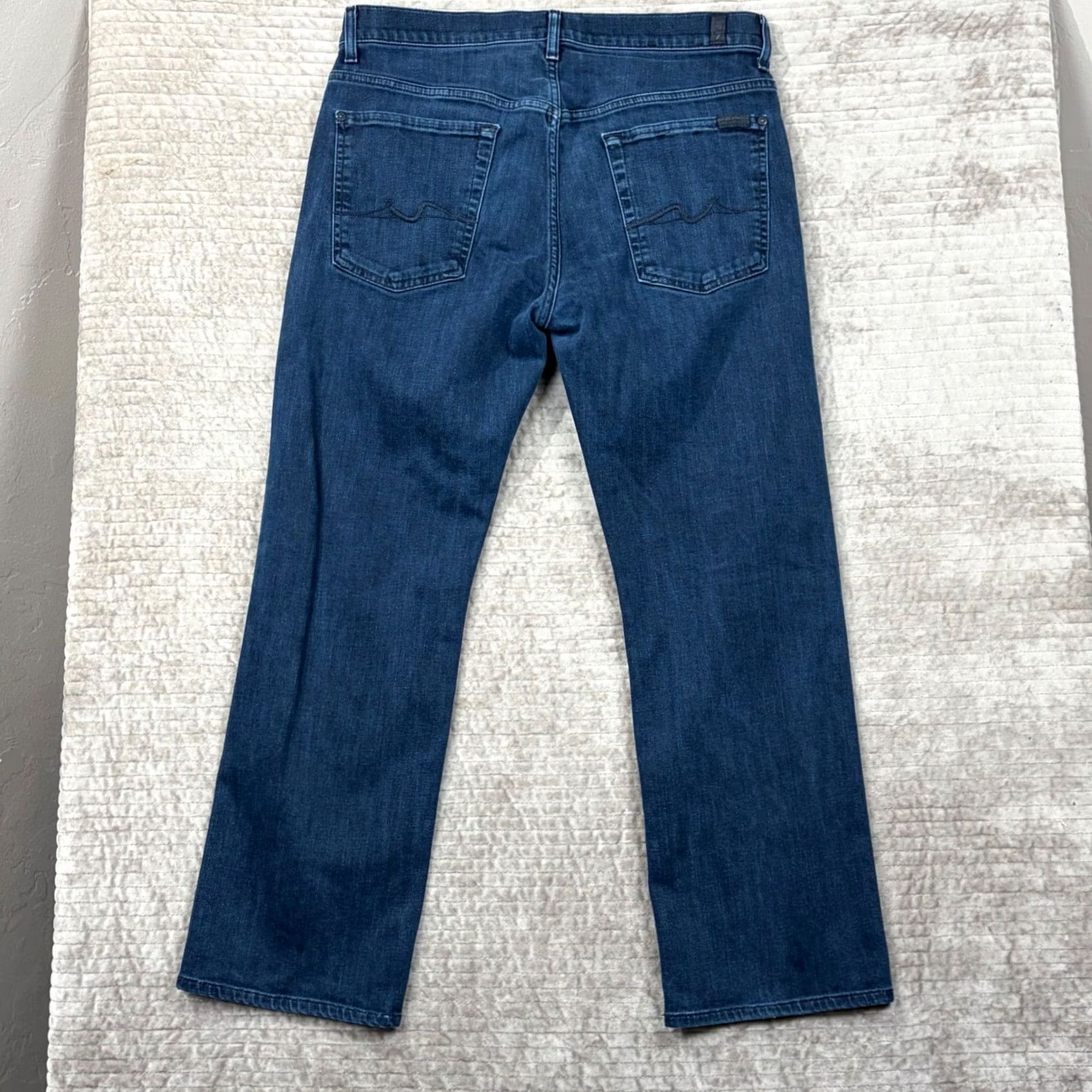 7 For All Mankind VINTAGE? No. 7 For All Mankind Austyn Luxe Performance Relaxed Straight Leg Jeans 33x27 Men's Blue Denim Jeans Slim? Size US 33 - 7 Thumbnail