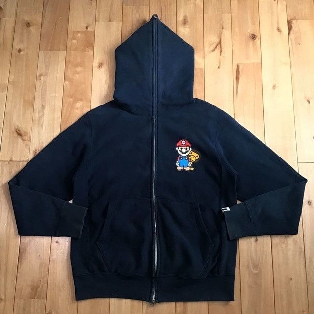 Bape BAPE Nintendo Mario Milo full zip hoodie Navy a bathing ape Size US S / EU 44-46 / 1 - 2 Thumbnail