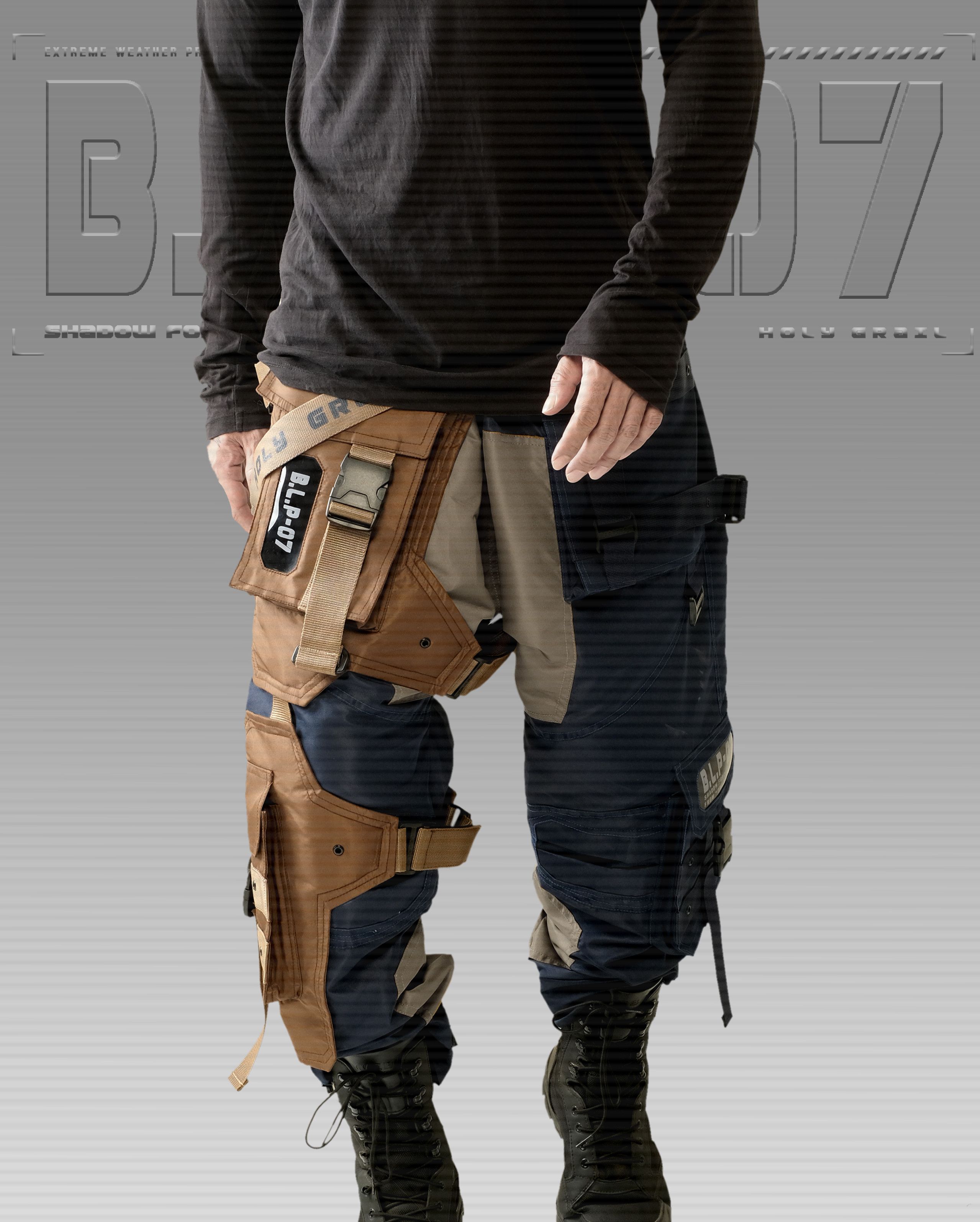 Hi Tec H-G PRO-TECH-TOR "SHADOW FORCE" TECHWEAR CYBERPUNK HOLYGRAIL Size US 34 / EU 50 - 6 Thumbnail