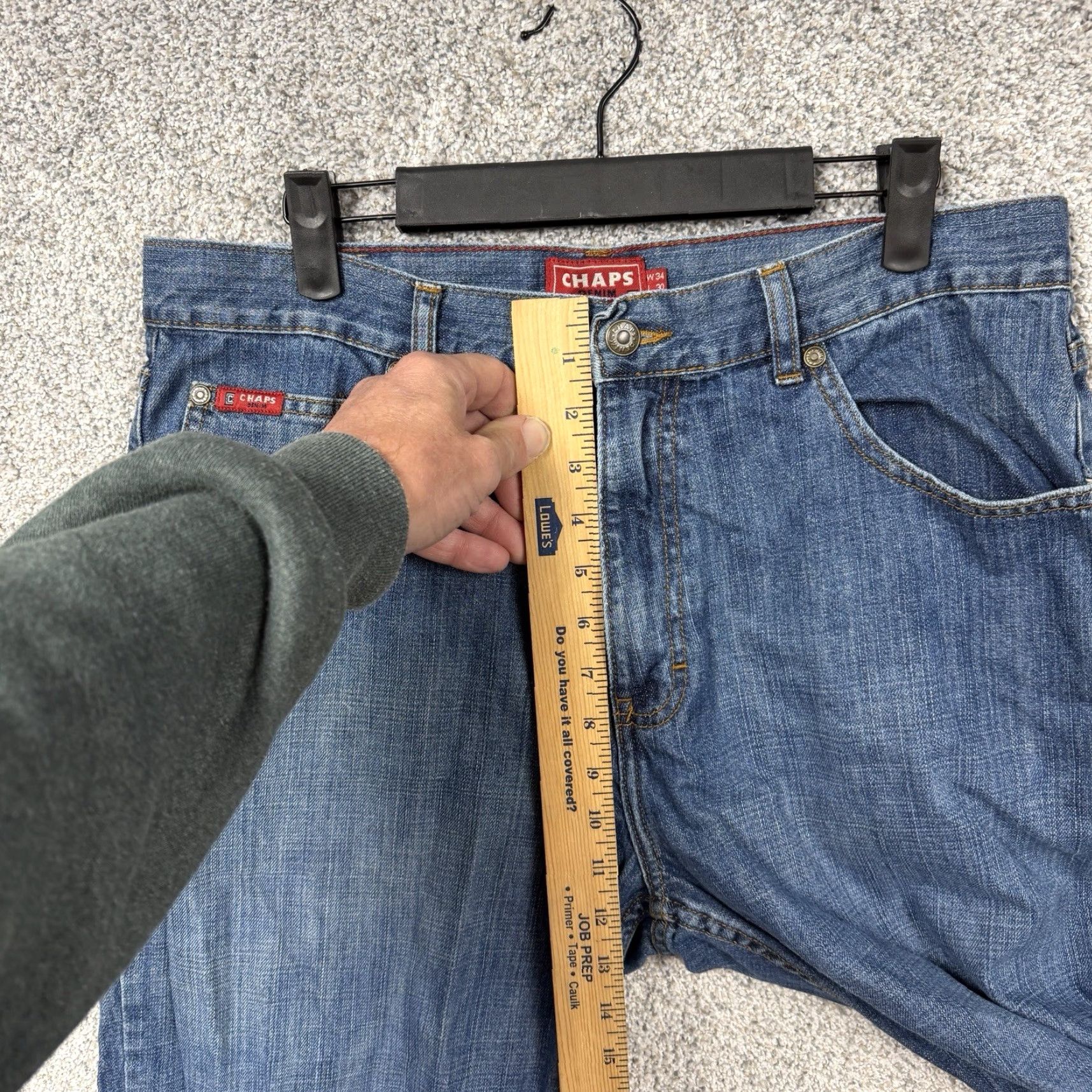 Chaps VINTAGE Chaps Jeans Denim Dark Wash 90s Retro Straight Leg 33x28 Men Blue True American Brand Jeans Size US 33 - 5 Thumbnail