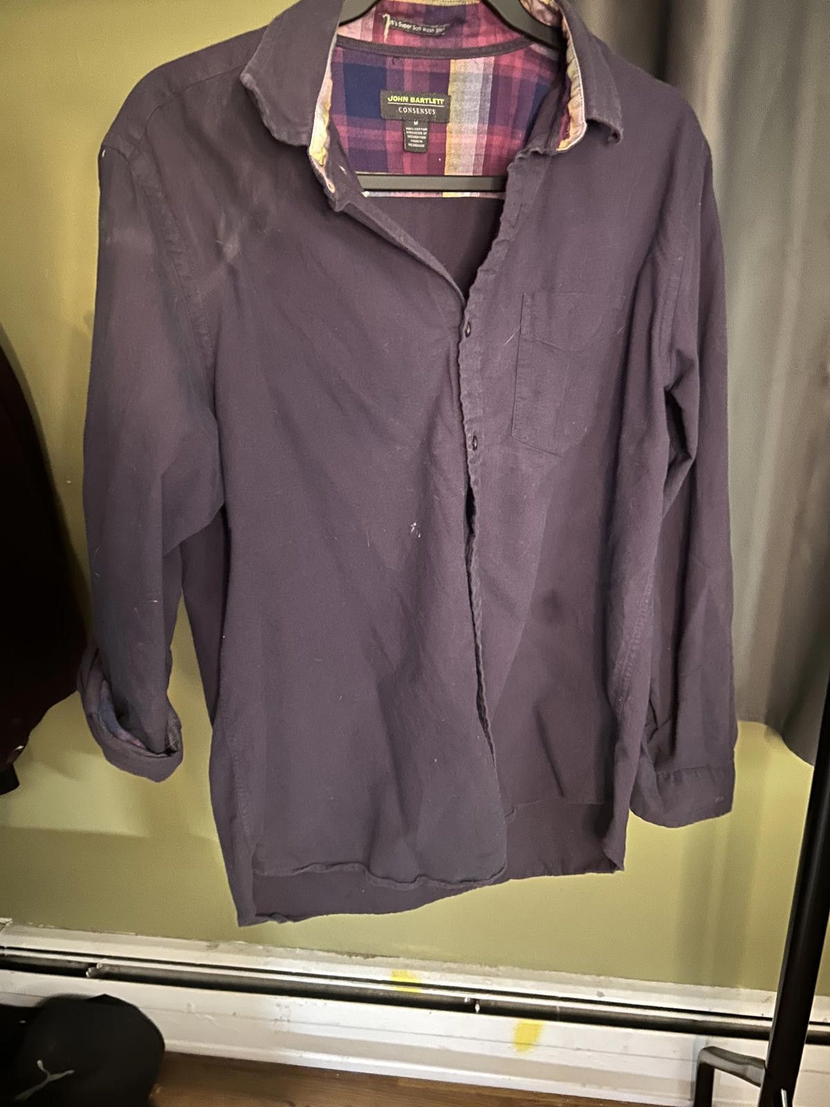 Other John Bartlett Consensus Men's Casual Shirt - Purple Plaid Lc Size US M / EU 48-50 / 2 - 5 Thumbnail