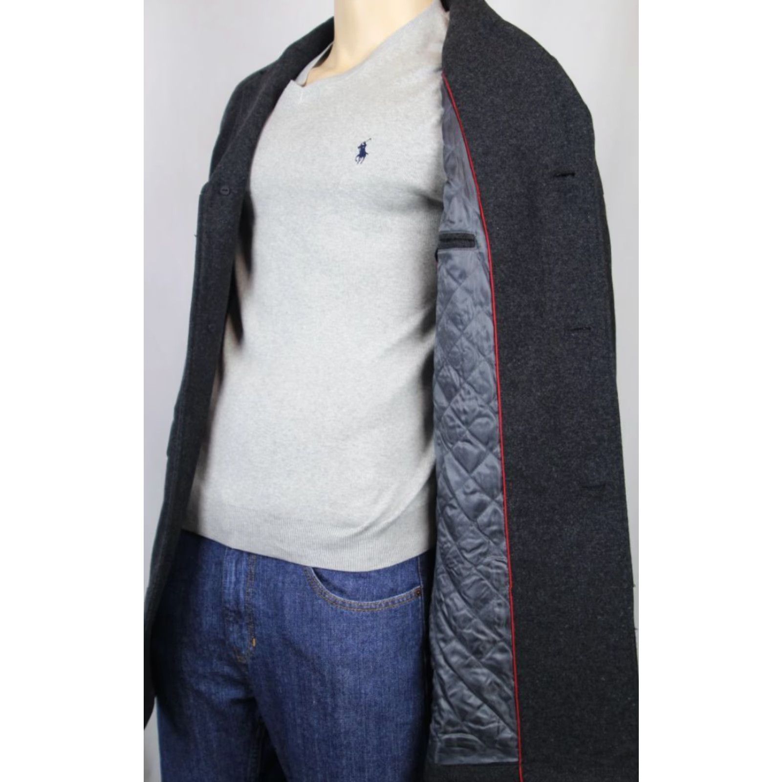 Tommy Hilfiger Tommy Hilfiger Wool Blend Top Coat Charcoal Grey Large L Men’s Coat Mens Wool Blend Top Coat Charcoal Grey Large L Tommy Hilfiger Coat Size US L / EU 52-54 / 3 - 4 Thumbnail