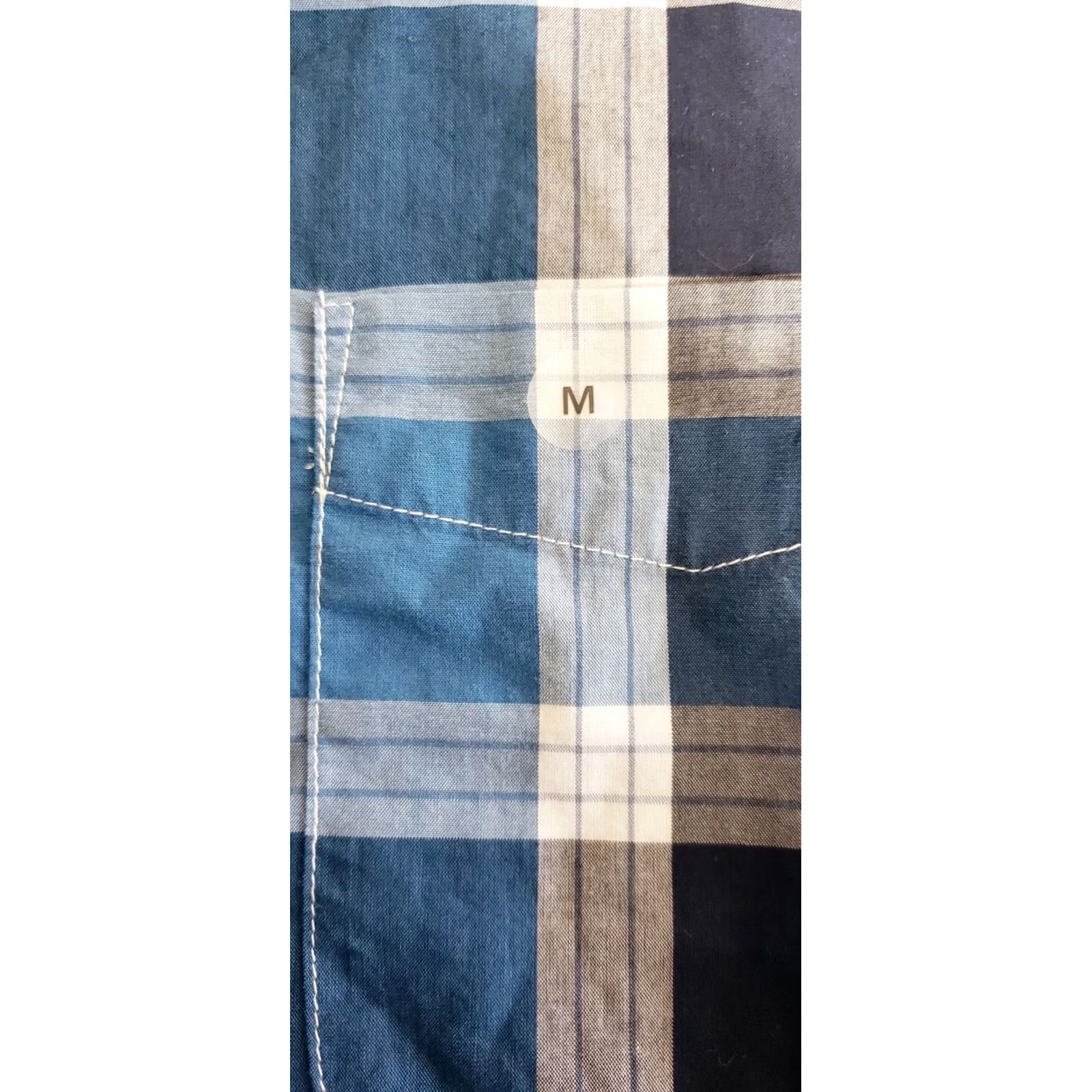 American Eagle Outfitters American Eagle AEO Shirt Plaid Button Down Medium Blue Mens Size US M / EU 48-50 / 2 - 7 Thumbnail