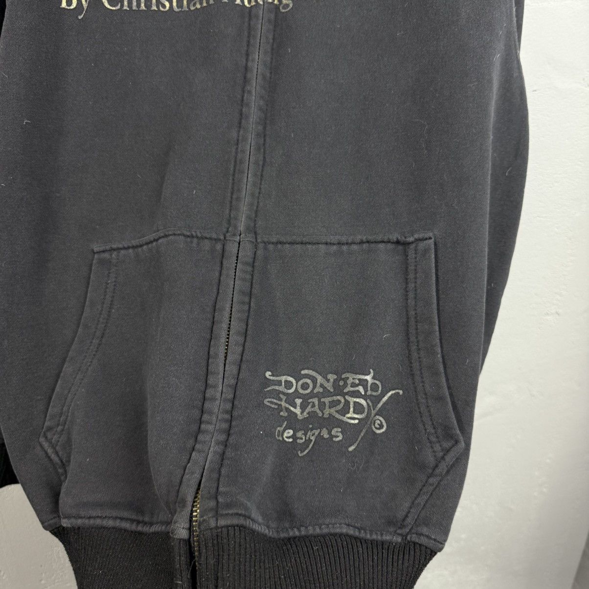 Ed Hardy Vintage Distressed Zip Hoodoe Ed Hardy Rhynestone Size US M / EU 48-50 / 2 - 4 Thumbnail