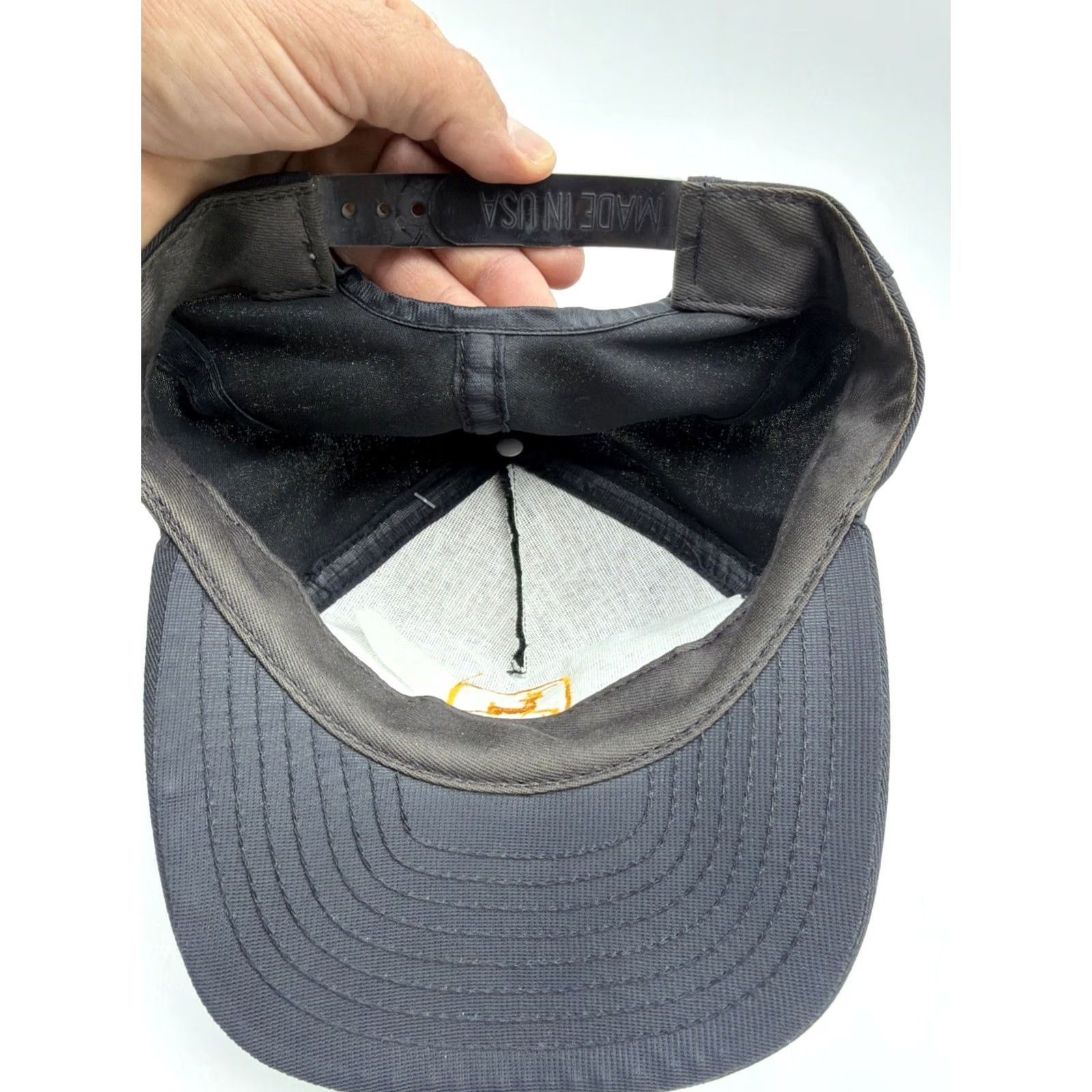John Deere VINTAGE John Deere Snapback Hat Cap Black USA Men One Size NOS Size ONE SIZE - 6 Thumbnail