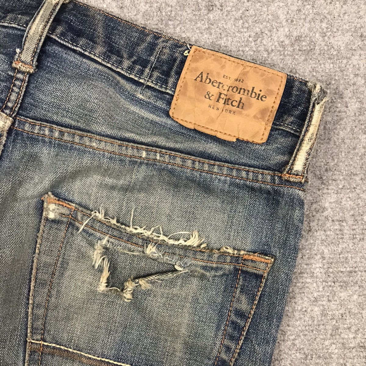 Japanese Brand Abercrombie fitch Distressed denim Japanese style pants Size US 30 / EU 46 - 12 Thumbnail