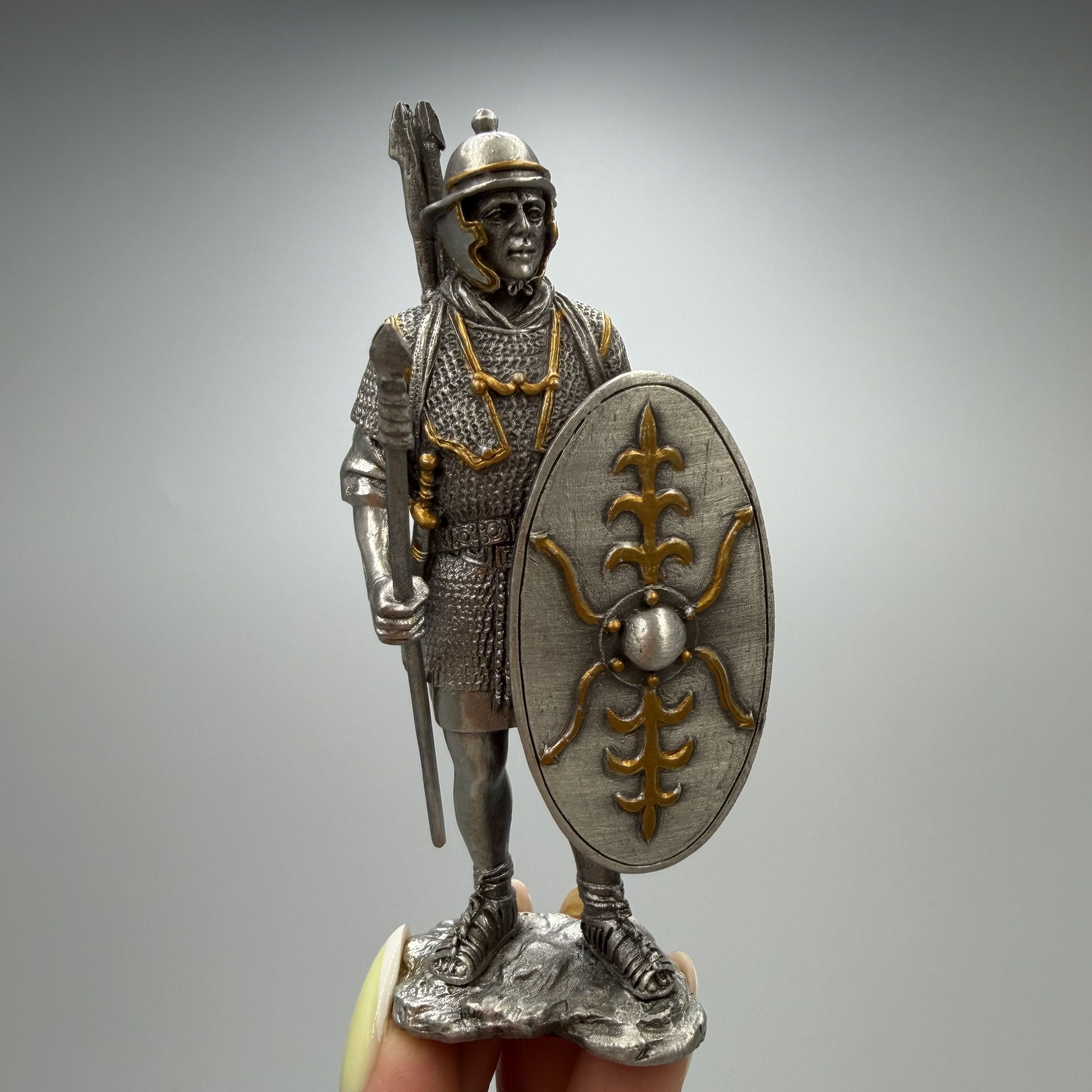 Other Medieval Warrior Miniature Figurine Pewter Metal Statue Size ONE SIZE - 4 Thumbnail