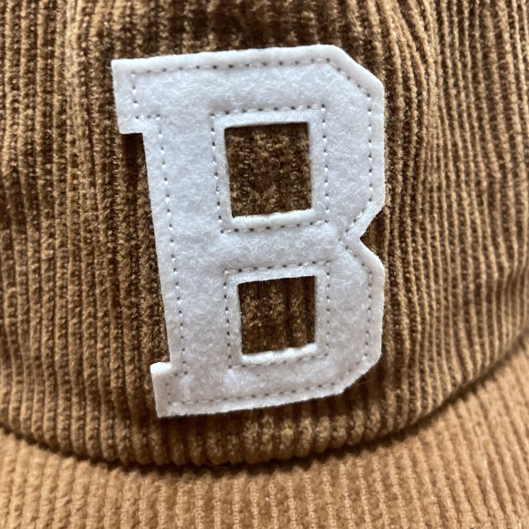 Brixton Brixton Corduroy Hat Men Adjustable Tan Cap Classic Letter B Big B Strapback Cap Size ONE SIZE - 5 Thumbnail