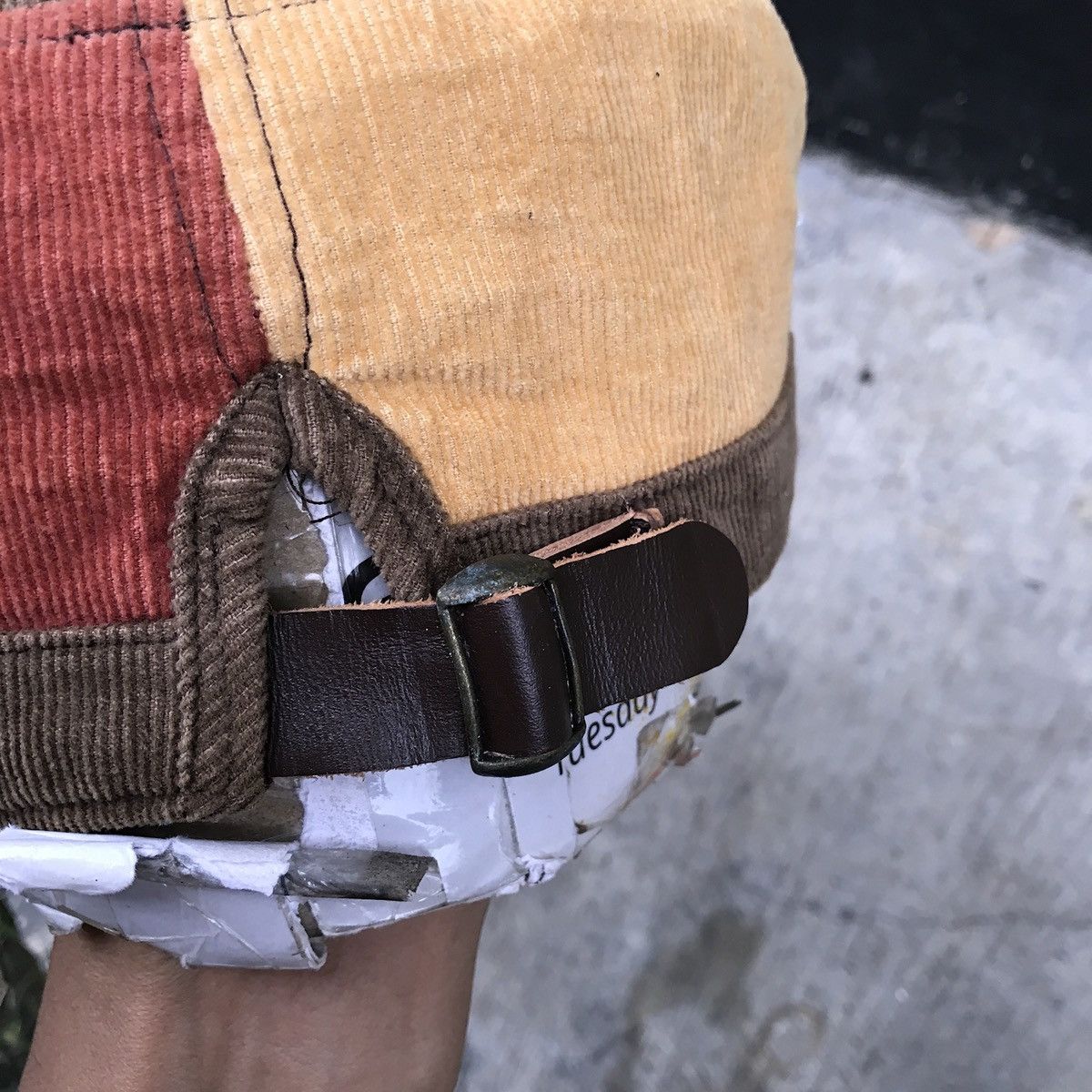 Global Work × Japanese Brand patrol hat three tone with leather adjust by global work Size ONE SIZE - 4 Thumbnail