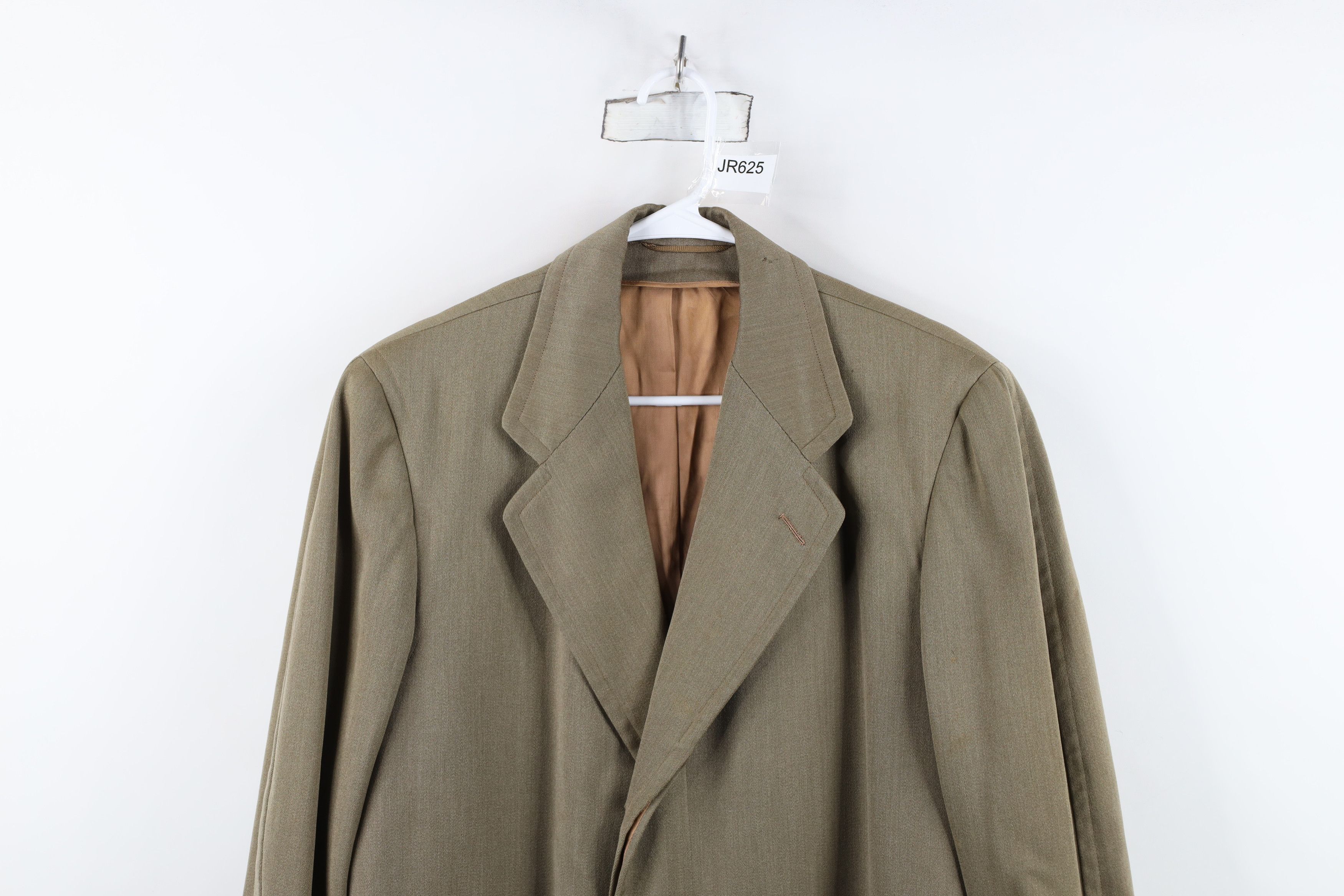 Vintage Vintage 50s Rockabilly Worsted Wool Trench Coat Jacket USA Size US XL / EU 56 / 4 - 2 Thumbnail