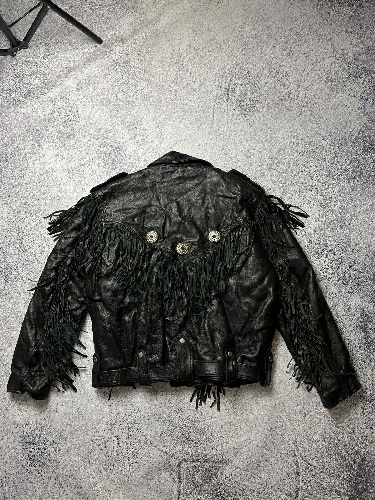 Vintage Vintage Avant Garde Y2k Black Leather Jacket Size US L / EU 52-54 / 3 - 21 Thumbnail