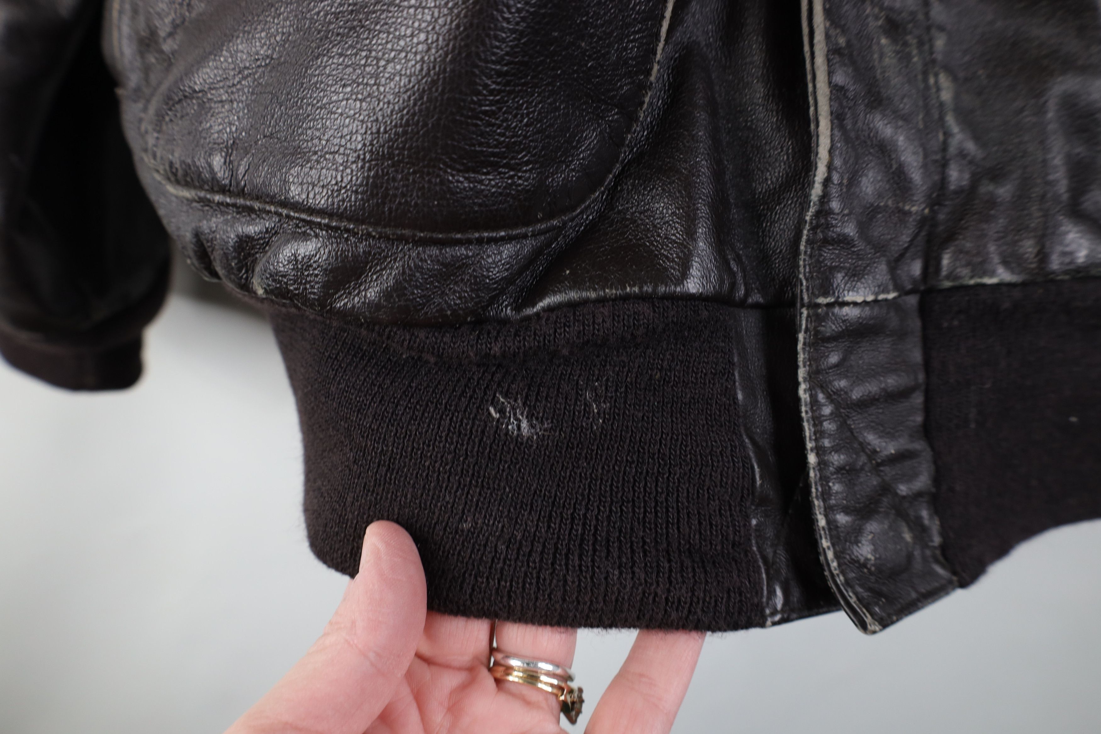 Vintage Vintage 90s Streetwear Force Leather Flight Bomber Jacket Size US M / EU 48-50 / 2 - 5 Thumbnail