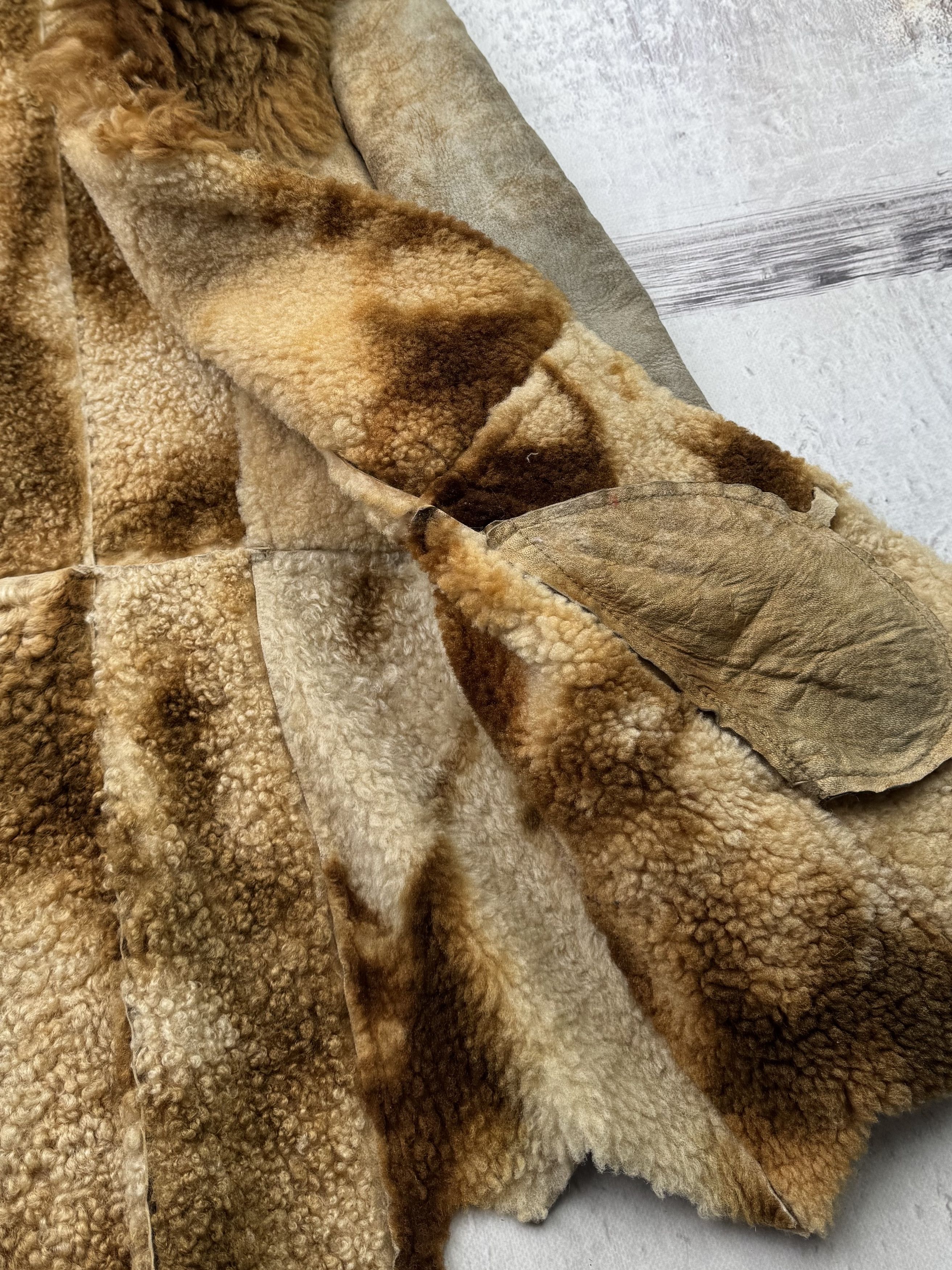 Vintage Vintage Real Sheepskin Faded Jacket A678D15(466) Size XS / US 0-2 / IT 36-38 - 8 Thumbnail