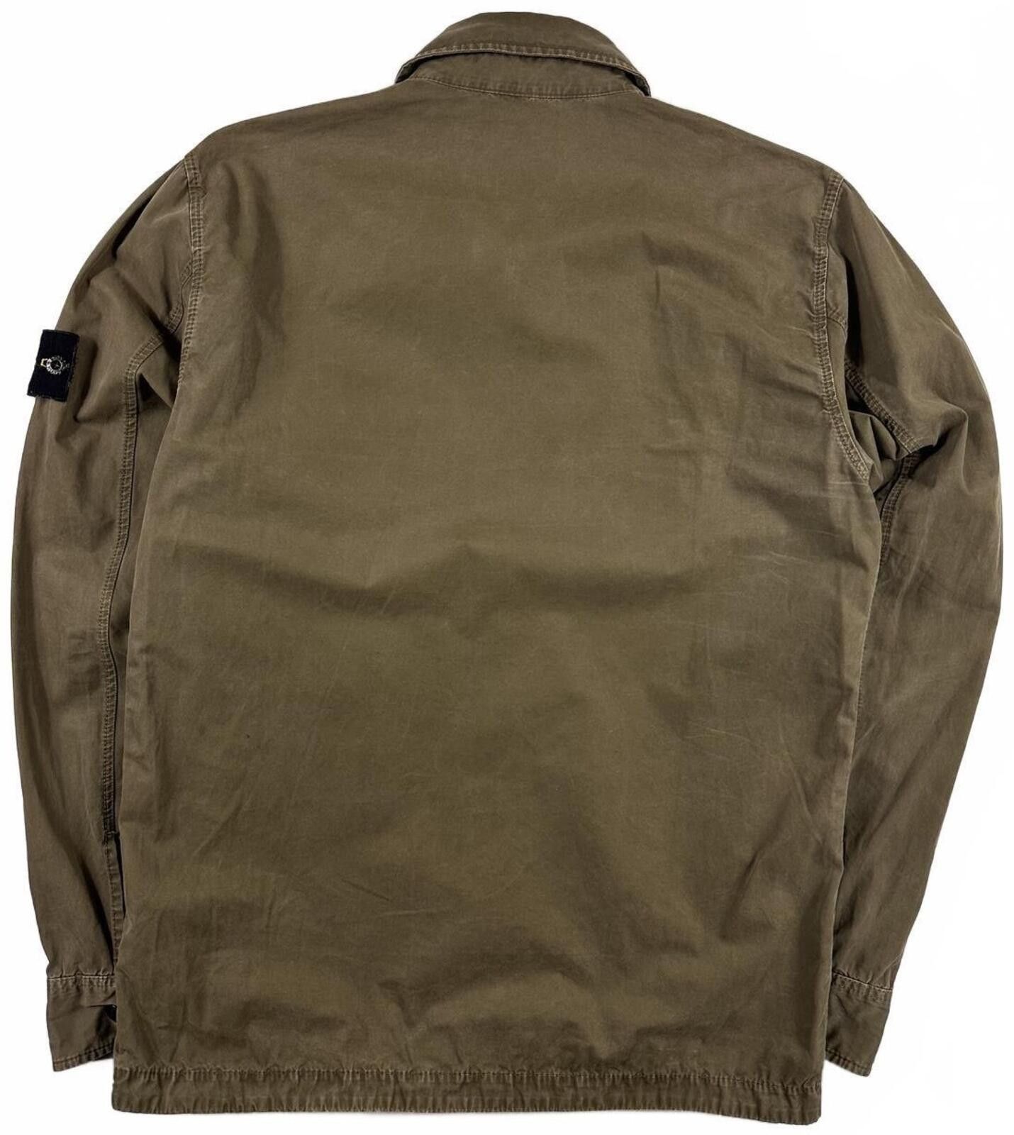 Stone Island Stone Island Zip Up Overshirt Khaki Green Medium Size US M / EU 48-50 / 2 - 4 Thumbnail