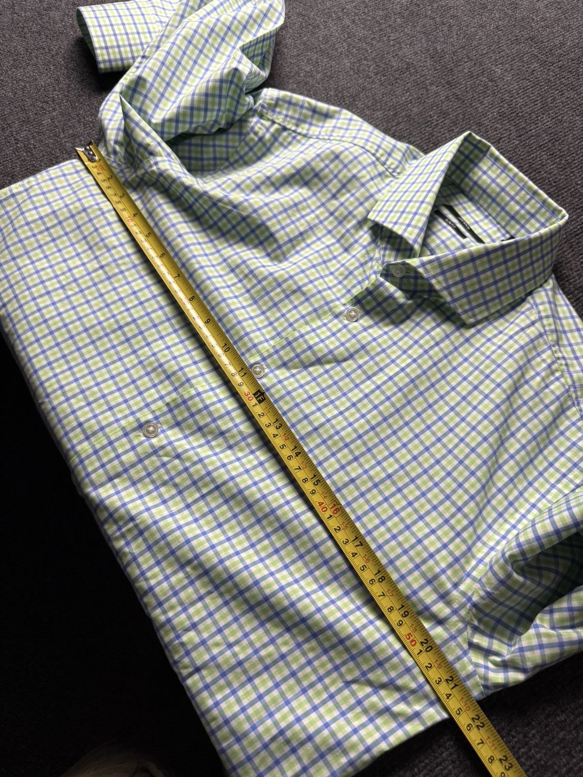Hugo Boss Luxury 00s Hugo Boss Slim Fit Check Shirt Green Blue Mens L Size US L / EU 52-54 / 3 - 16 Thumbnail