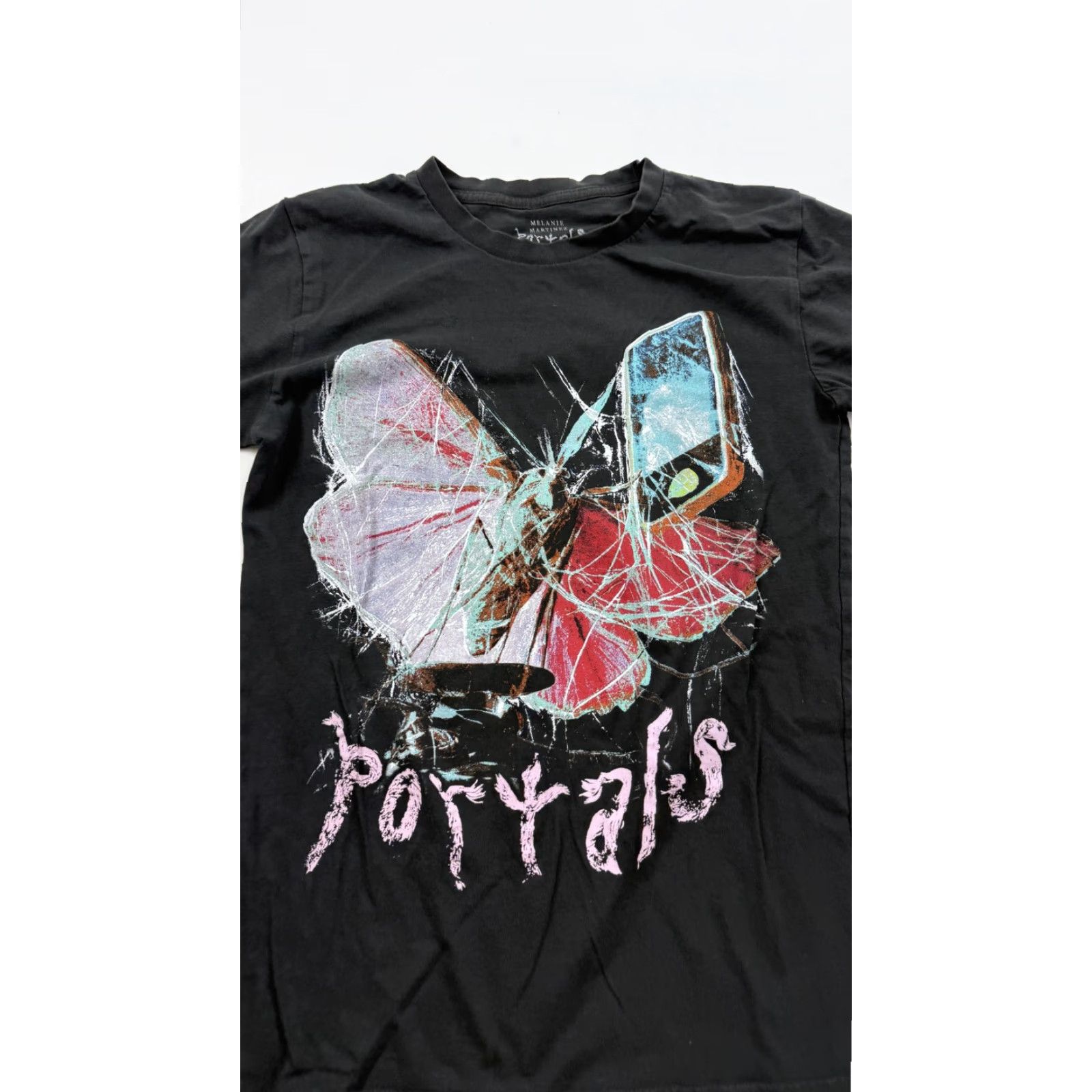 Vintage Melanie Martinez Portals Shirt Womens Small Black Graphic Butterfly Tee Tour Music Boys? No, end with Gender if applicable. Size S / US 4 / IT 40 - 2 Thumbnail