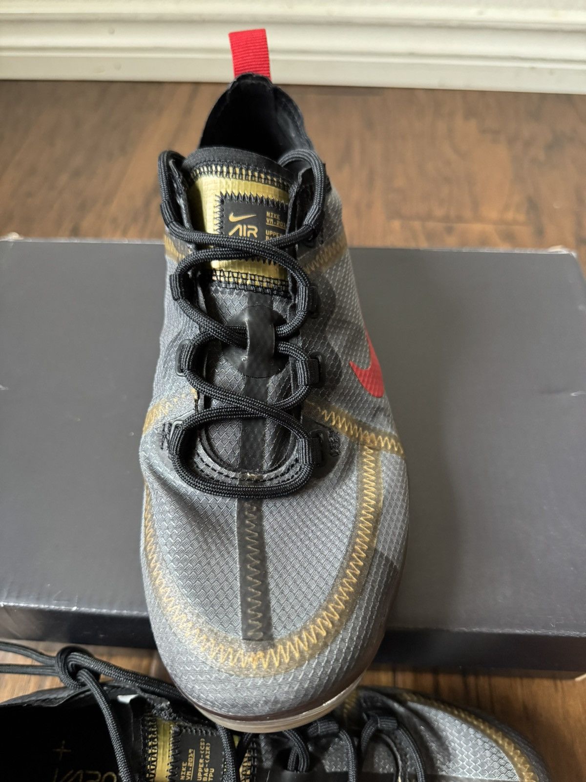 Nike Nike VaporMax 2019 Black/Gold/Red Size US 6.5 / IT 36.5 - 3 Thumbnail