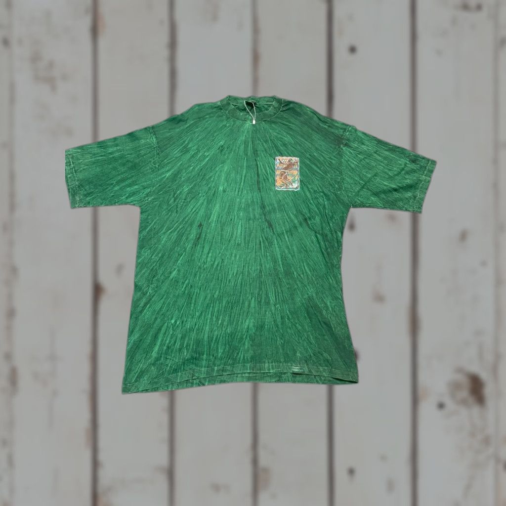 Vintage VINTAGE Crazy Shirts Hawaii Tie Dye T-Shirt Men XL Made In USA Shirt Mens Green USA Tie Dye Graphic Print 1990s Size US XL / EU 56 / 4 - 1 Thumbnail