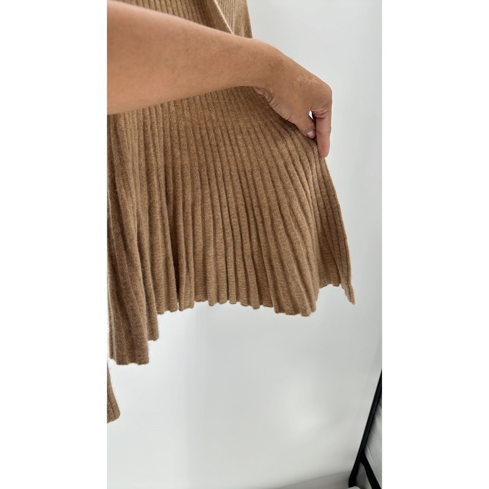 Other Charter Club Cashmere Ribbed Draped Tan Cardigan Sweater Size XS / US 0-2 / IT 36-38 - 4 Thumbnail