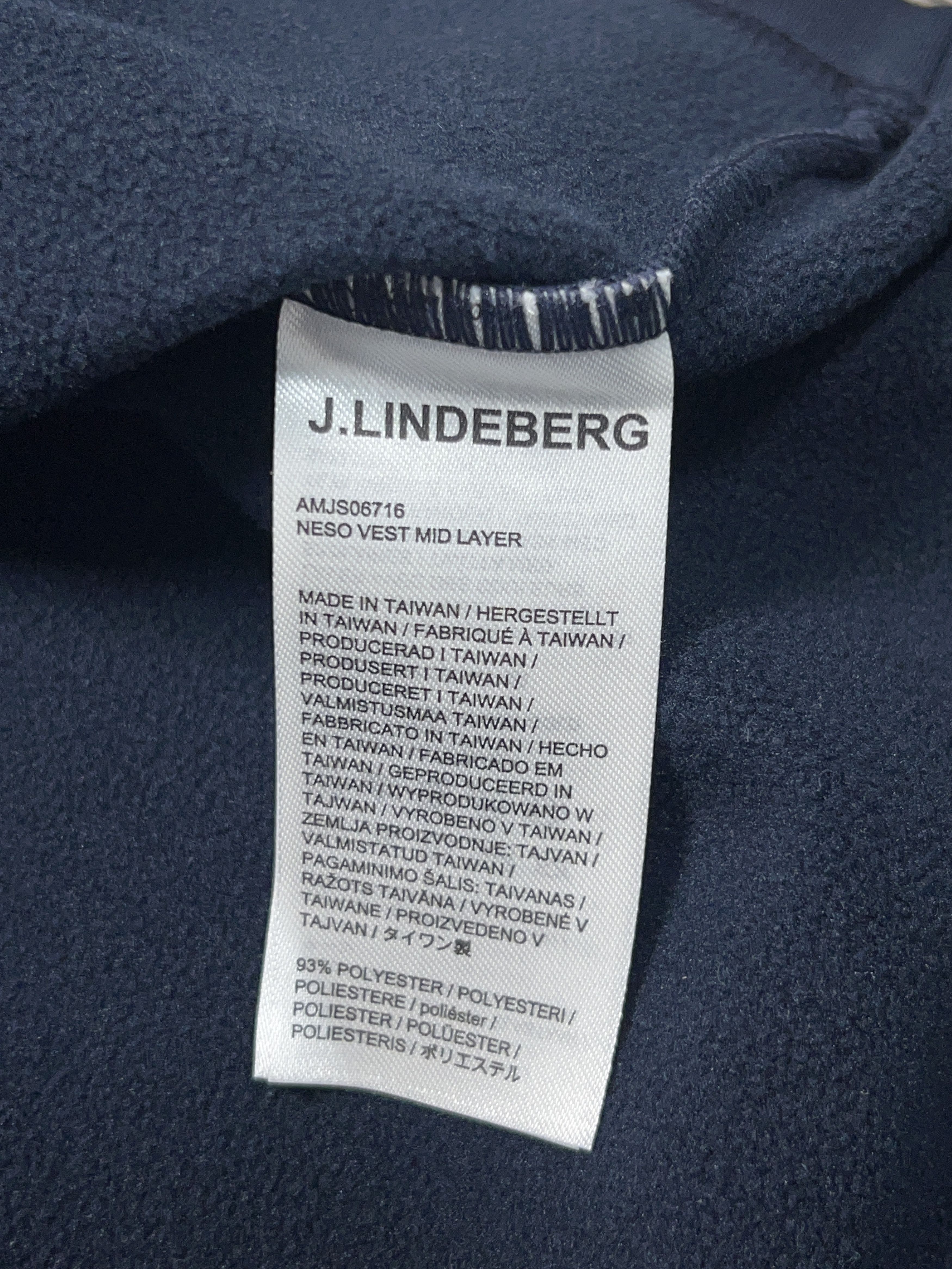J.Lindeberg Mens Neso Mid Layer Golf Vest Gilet Zip Waistcoat Polyester Size US M / EU 48-50 / 2 - 8 Thumbnail