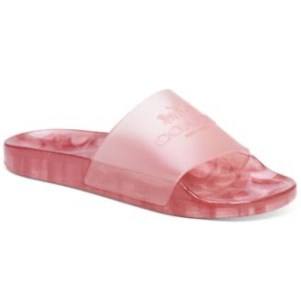 Coach Coach Women’s Ulyssa Pool Jelly Slide Slip on Pink US 9 Size US 9 / IT 39 - 1 Thumbnail