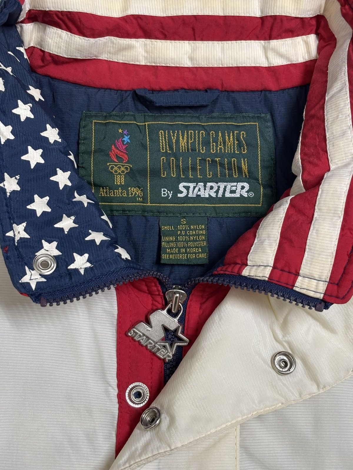Starter 🚨FINAL DROP🚨Vintage Olympic Atlanta 1996 USA Starter Half Size US S / EU 44-46 / 1 - 8 Thumbnail