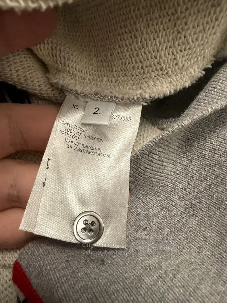Thom Browne Thom Browne Round-neck sweatshirt, back color block, gray Size US M / EU 48-50 / 2 - 6 Thumbnail