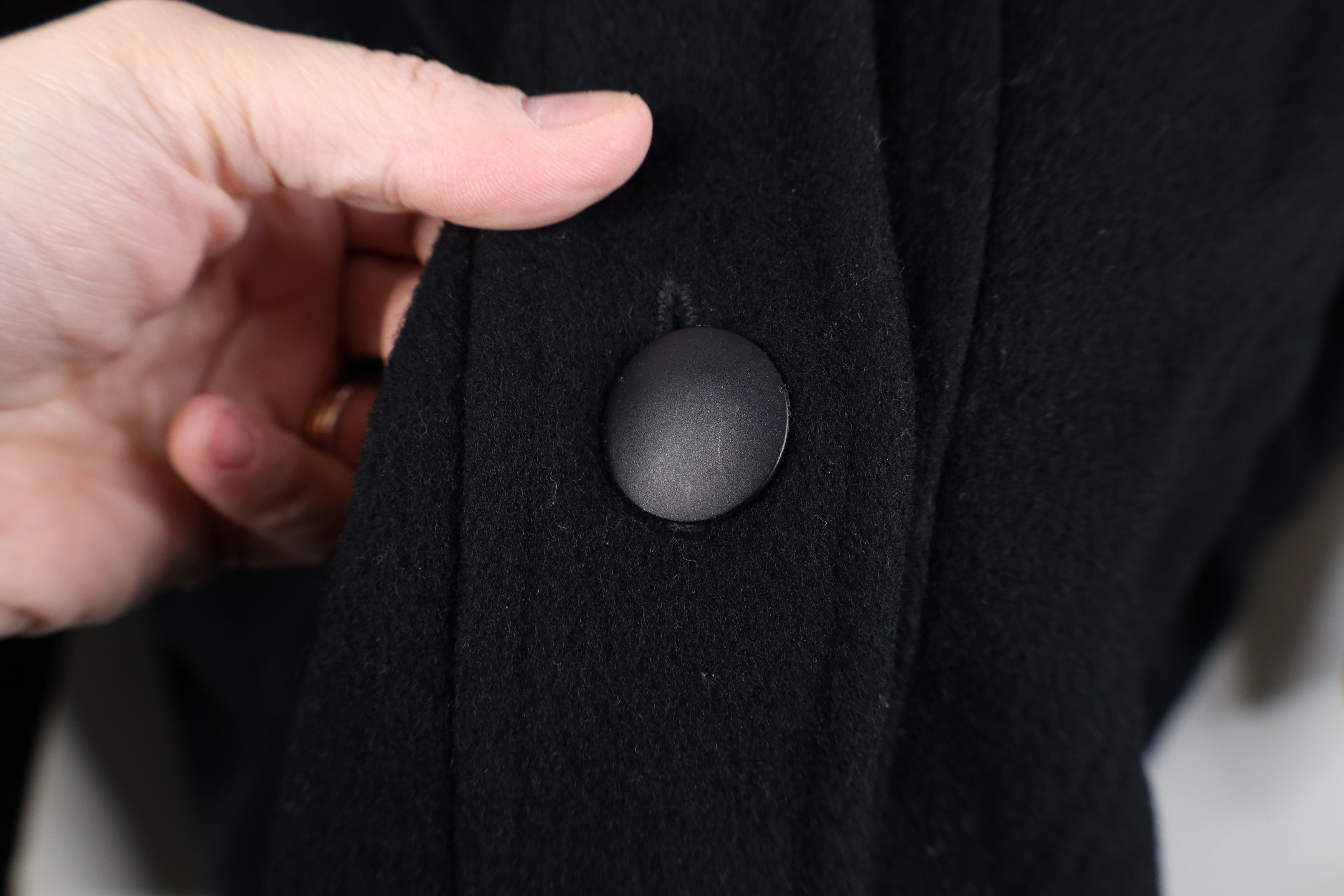 Vintage Vintage 90s Streetwear Wool Leather Trim Overcoat Jacket USA Size XXL / US 16-18 / IT 52-54 - 8 Thumbnail