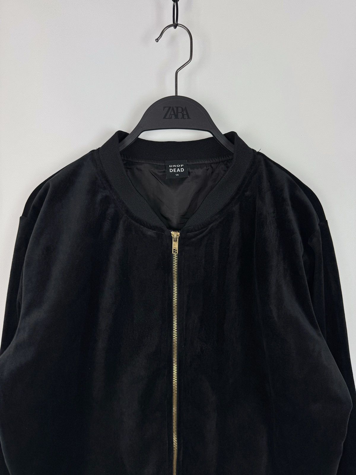 Drop Dead Drop Dead “I Love Dropdead” Velour Bomber Women’s Jacket Size L / US 10 / IT 46 - 4 Thumbnail