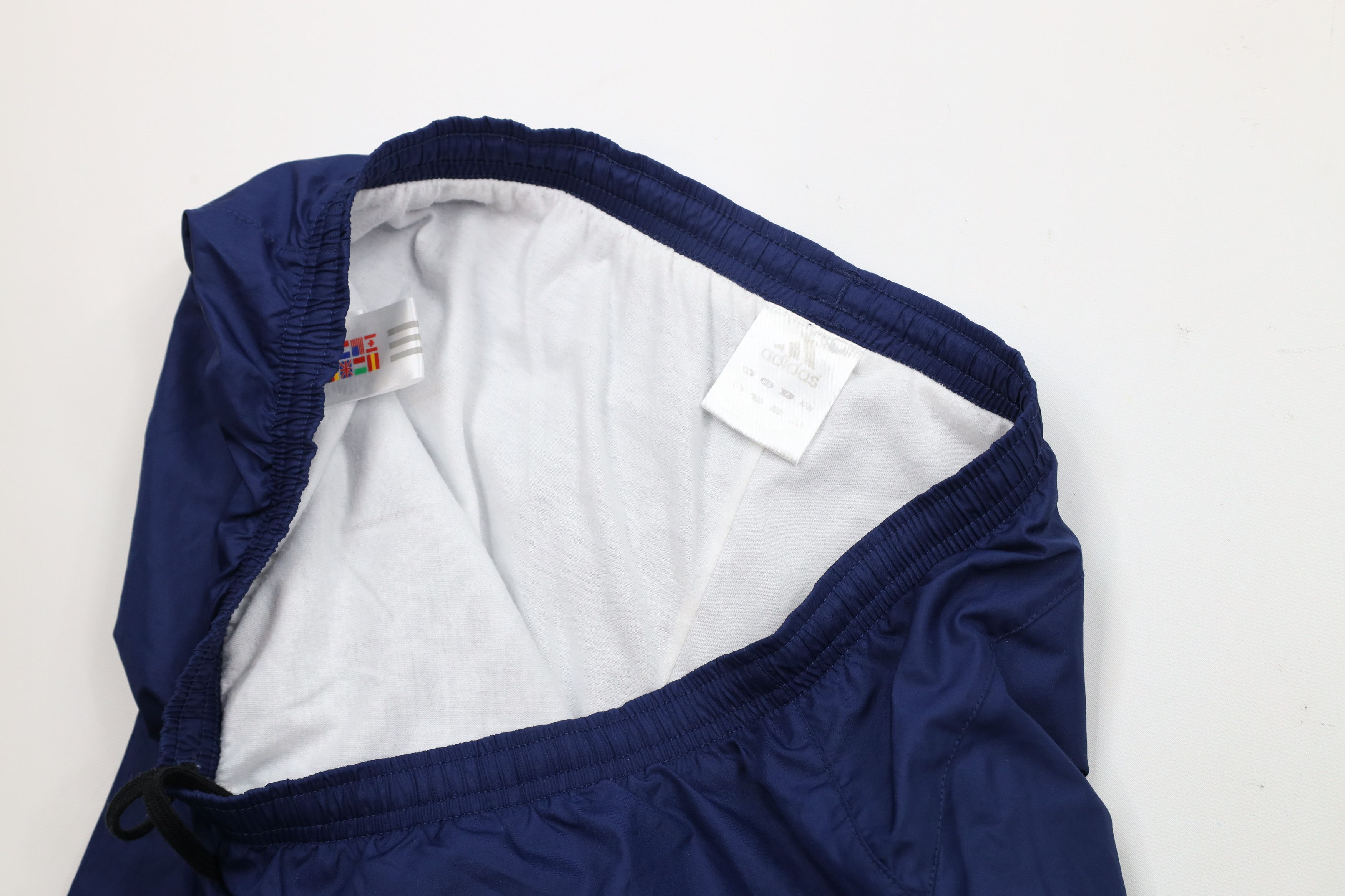 Adidas × Vintage Vintage Y2K 2003 Adidas Lined Flared Wide Leg Pants Blue Size 33" - 6 Thumbnail