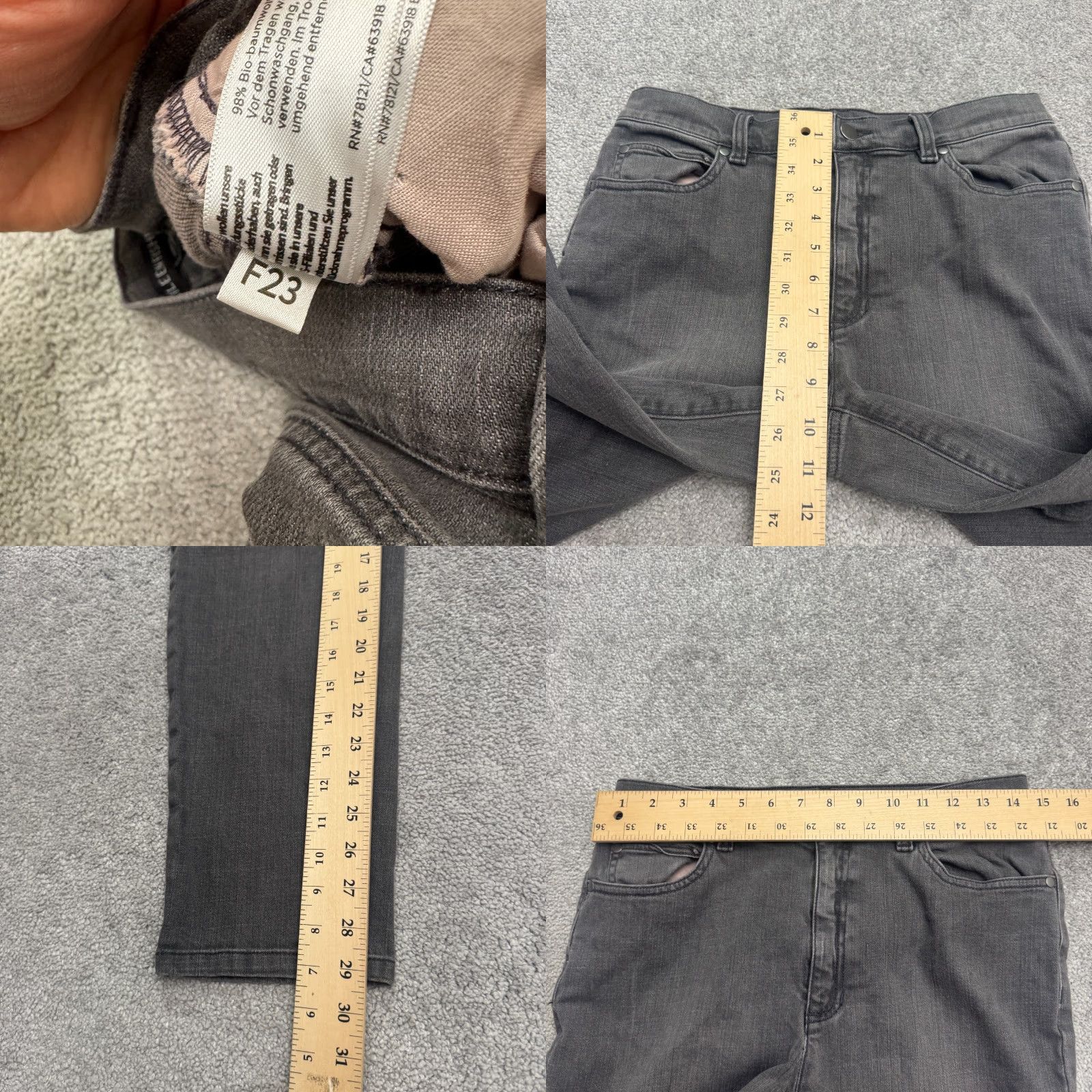 Eileen Fisher VINTAGE Eileen Fisher Slim Straight Denim Jeans Women XS Gray High Rise Stone Wash 29x29 Size 26" / US 2 / IT 38 - 8 Thumbnail
