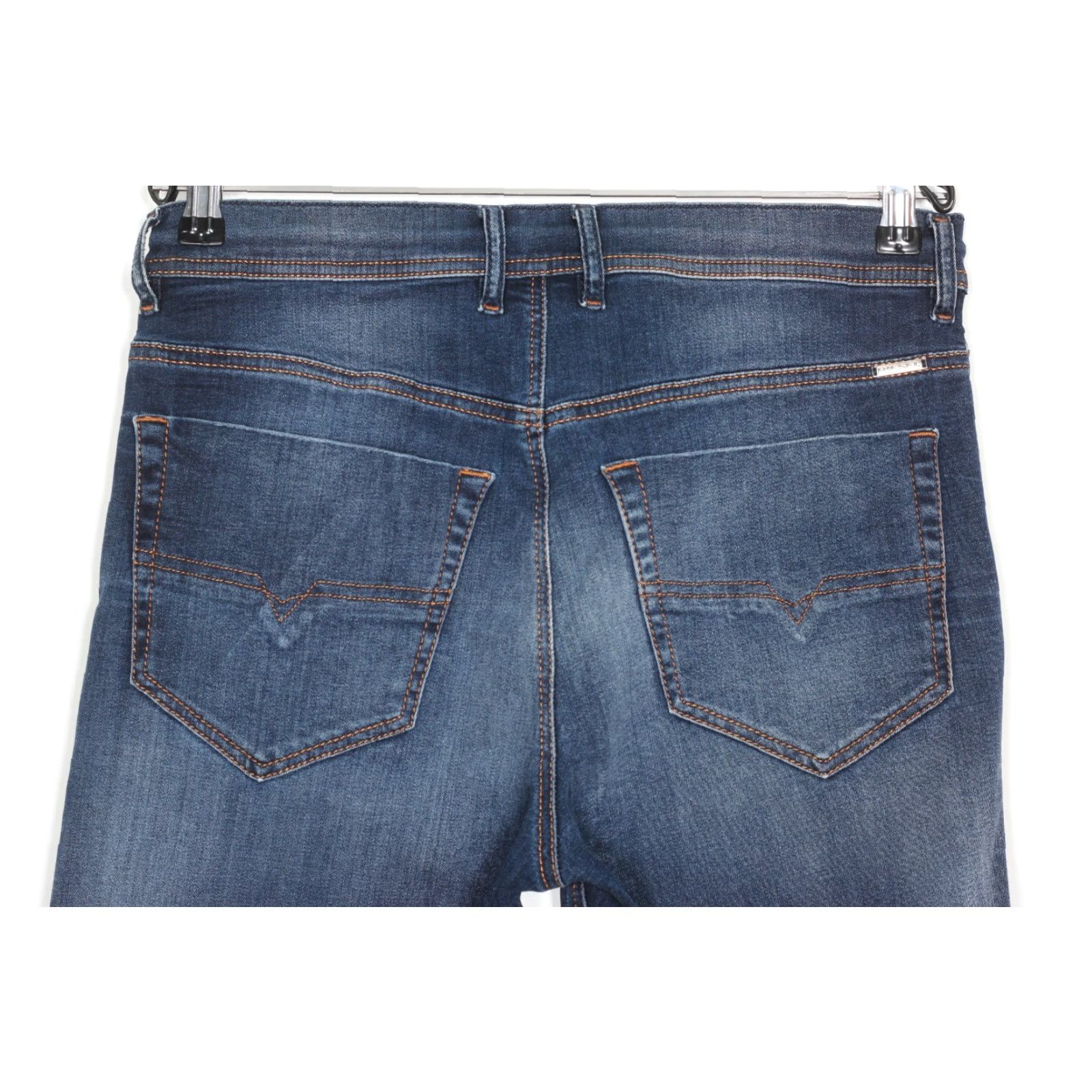 Diesel DIESEL DUFF 0845S Jeans Men W28 Slim Carrot Stretch Regular 5-Pocket Blue Denim 27 Inseam 28 Inwaist Mens Size US 28 / EU 44 - 4 Thumbnail