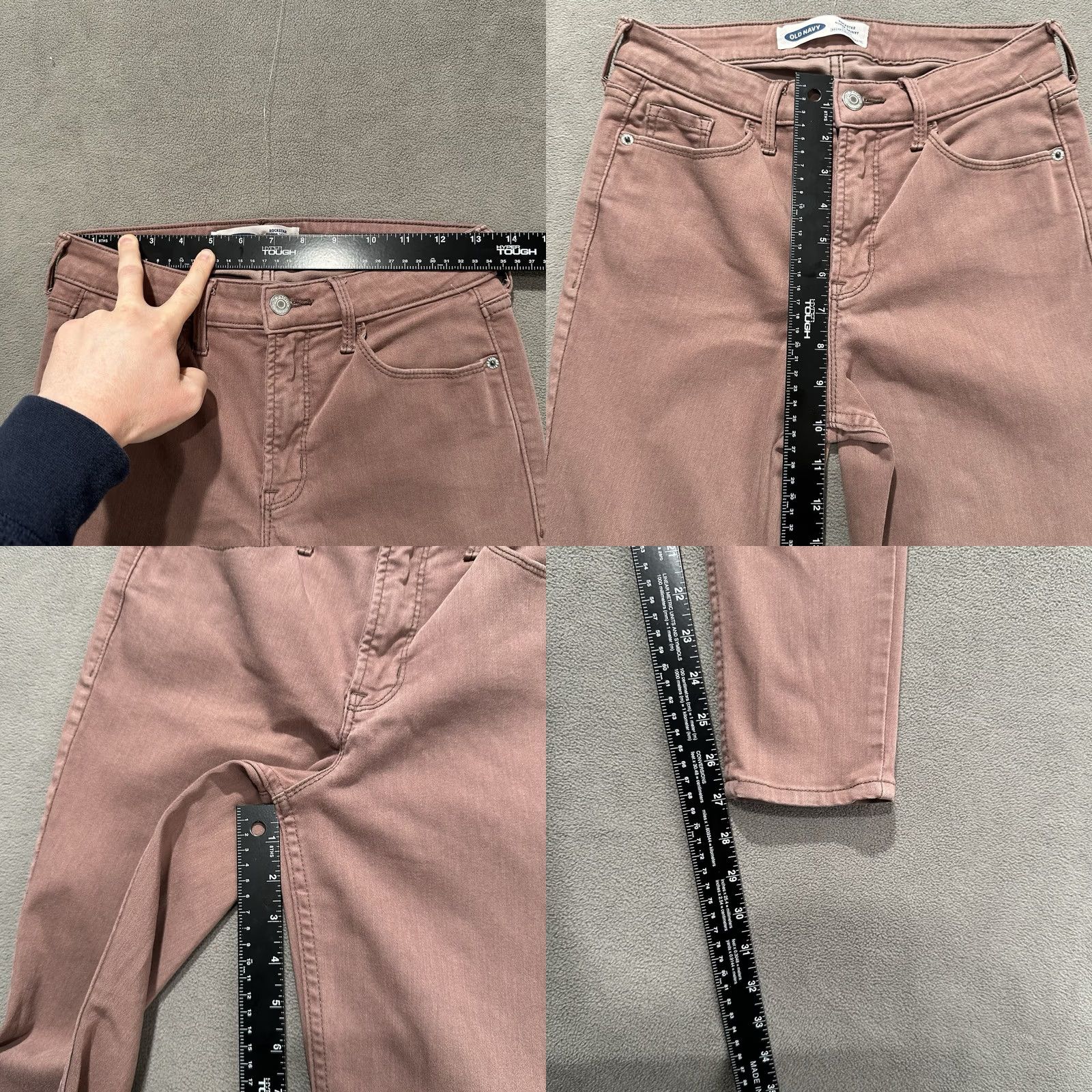 Old Navy Old Navy Rockstar Super Skinny Jeans Womens Size 4 Pink High Rise Denim Size 30" / US 8 / IT 44 - 9 Thumbnail
