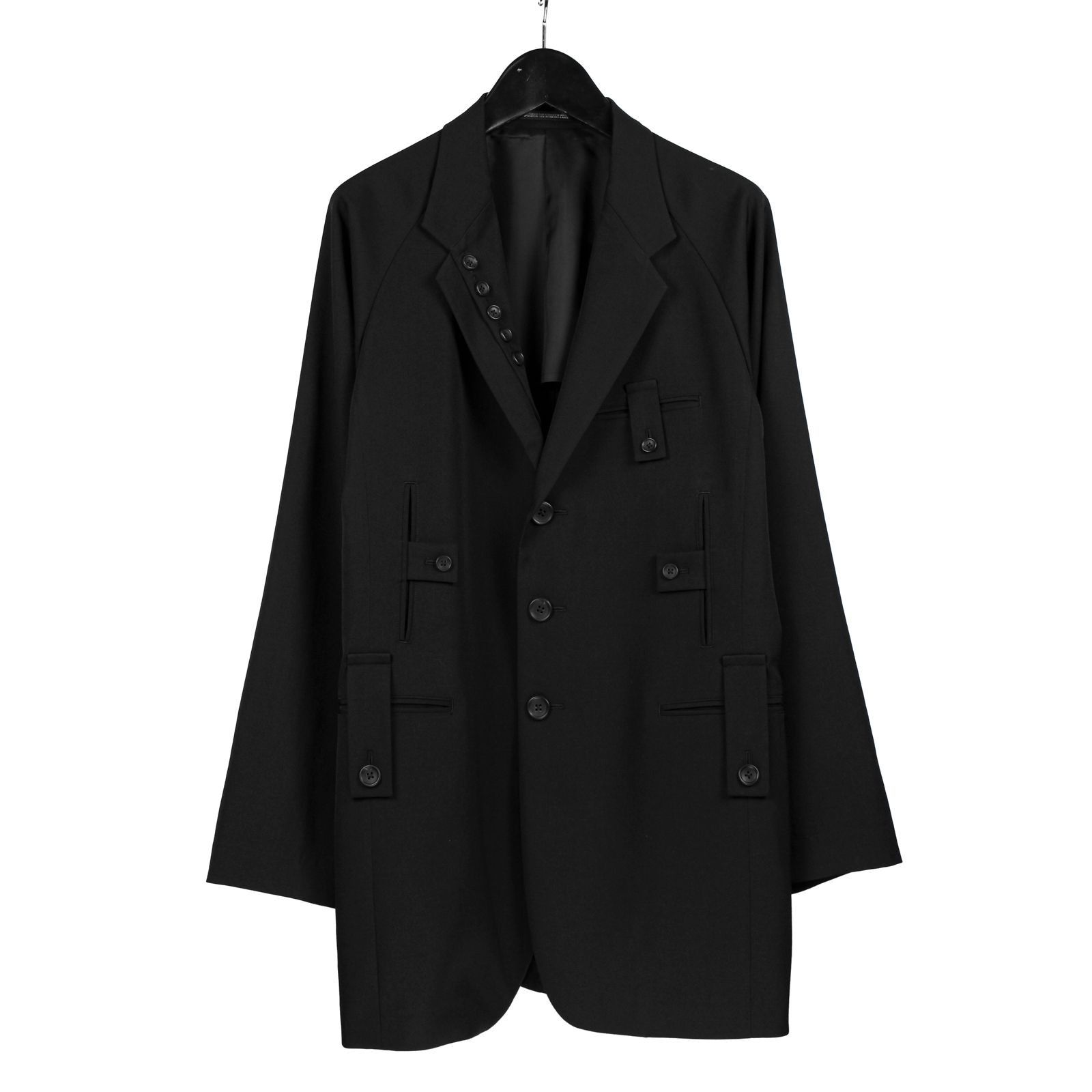 Yohji Yamamoto Yohji Yamamoto Pour Homme W/Gabardine LAPEL BUTTON 5PK JKT Size US L / EU 52-54 / 3 - 1 Thumbnail