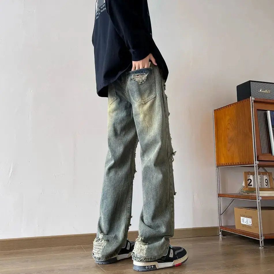 Japanese Brand Retro hip-hop straight leg wide leg jeans Size US 32 / EU 48 - 4 Thumbnail