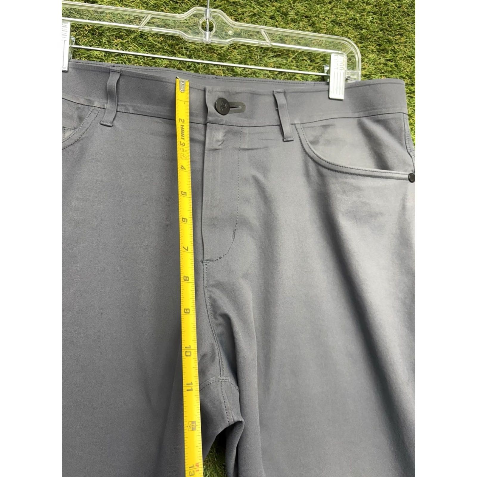 Vintage Public Rec Dealmaker Pants Slim 33x28 Gray Polyester Chino Men Straight Front 5-Pocket Flat Front Slimming Breathing Lightweight Size US 33 - 7 Thumbnail