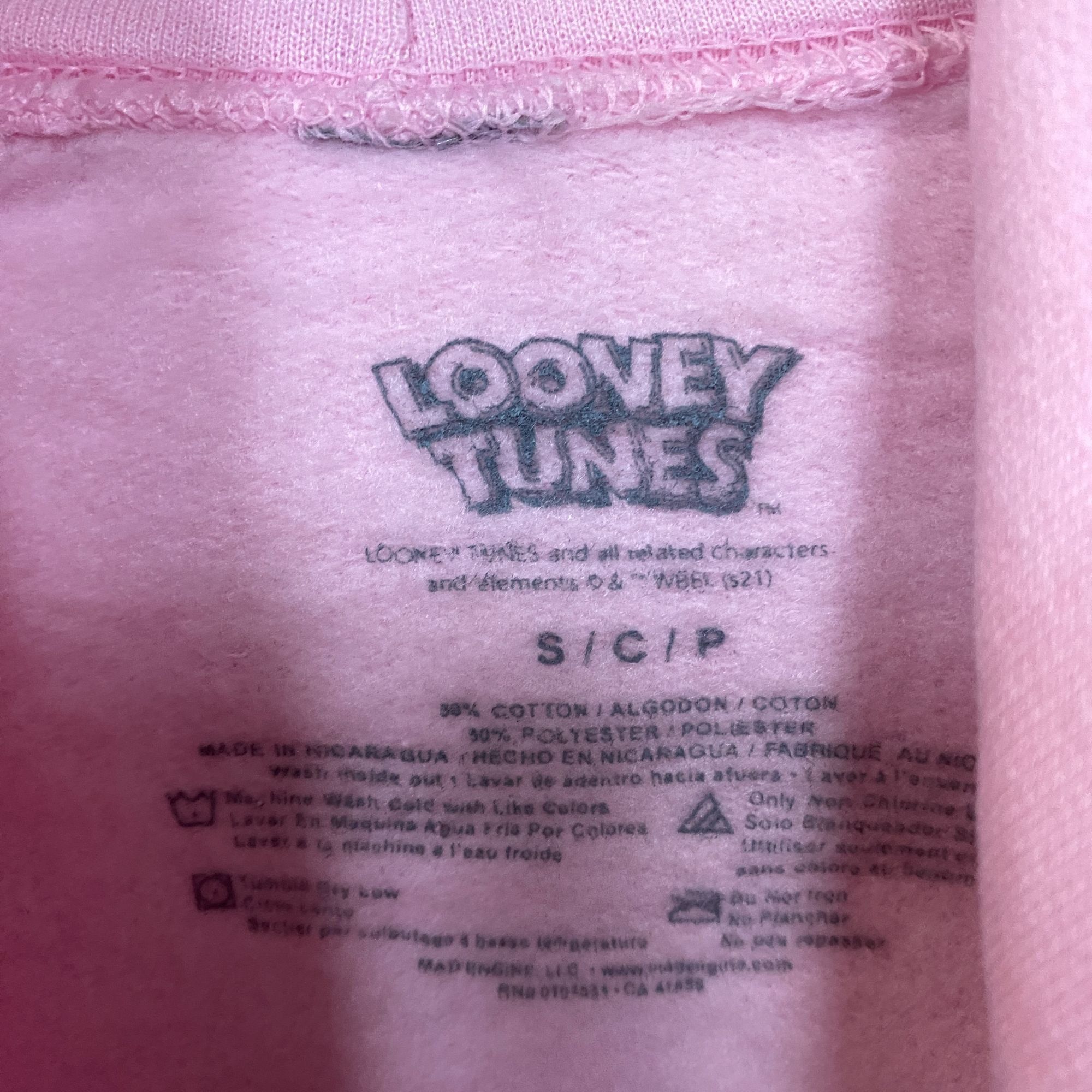 Warner Bros Looney Tunes That's All Folks Classic Cartoons Graphic Hoodi Size US S / EU 44-46 / 1 - 5 Thumbnail