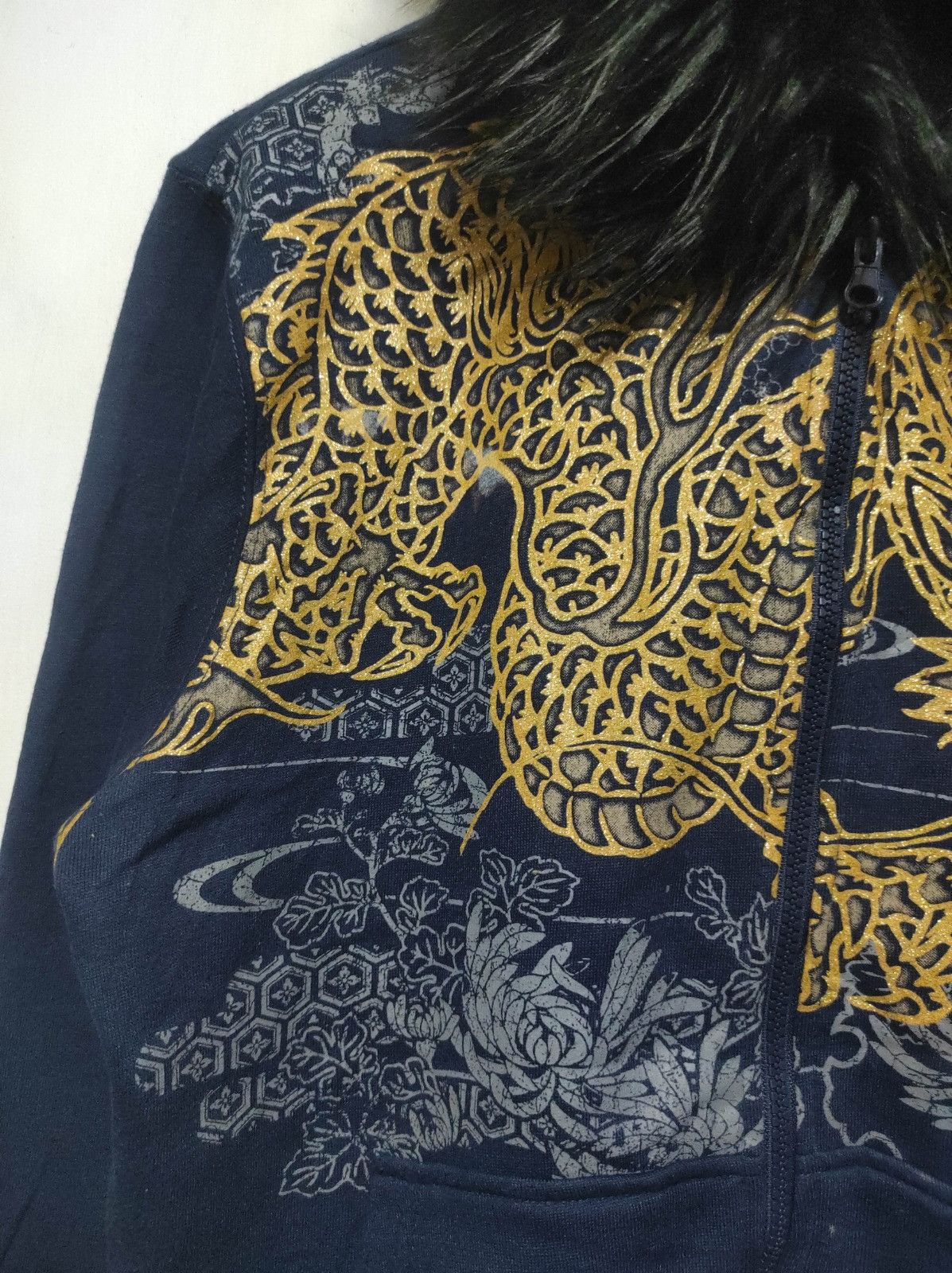 Japanese Brand Oblo Sukajan Dragon zip fur hoodie ifsix LGB style Size US M / EU 48-50 / 2 - 5 Thumbnail