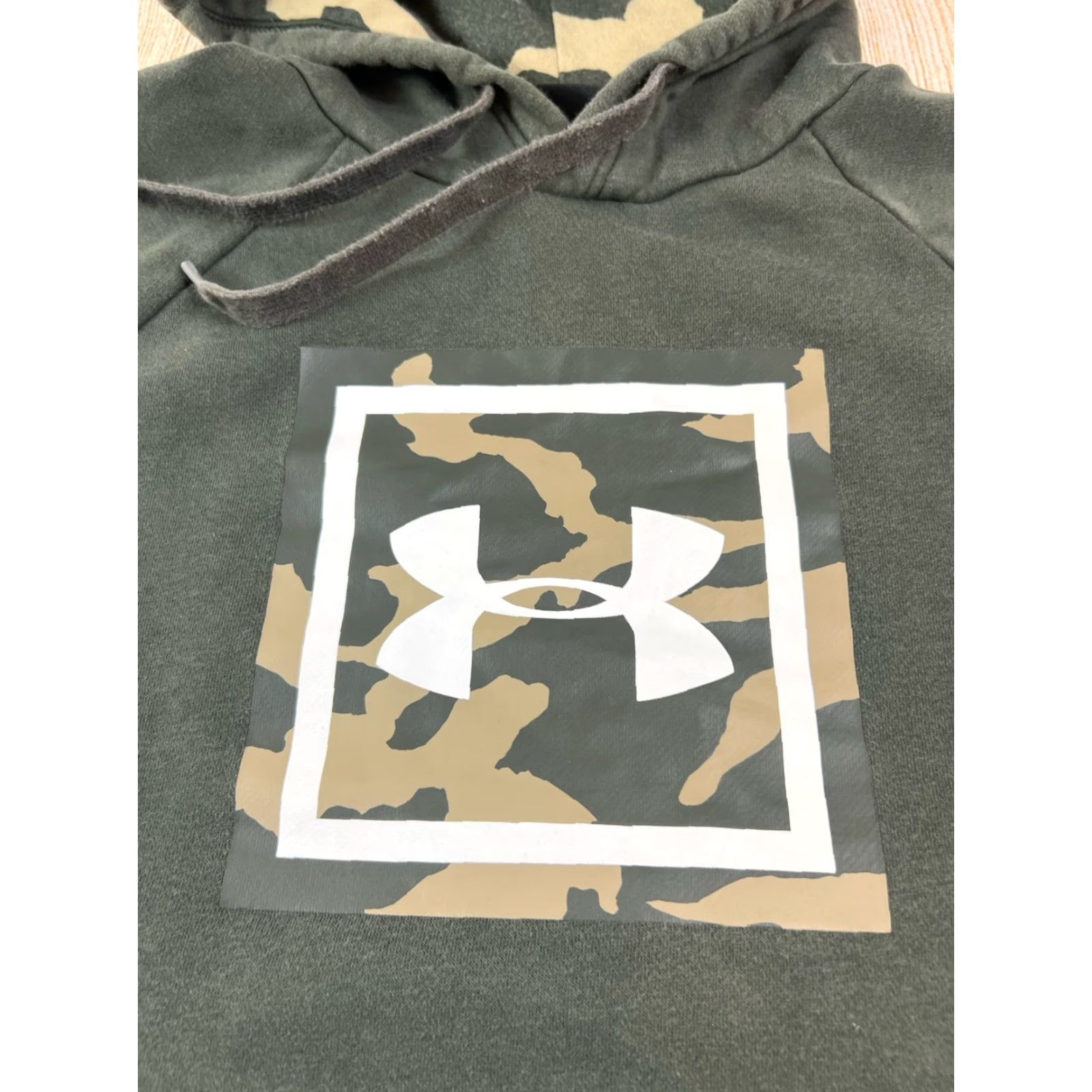 Under Armour Under Armour Mens Fleece Rival Camo Green Hoodie Sweatshirt M Pullover Hooded Pockets All Seasons Regular Size Medium Size US M / EU 48-50 / 2 - 3 Thumbnail