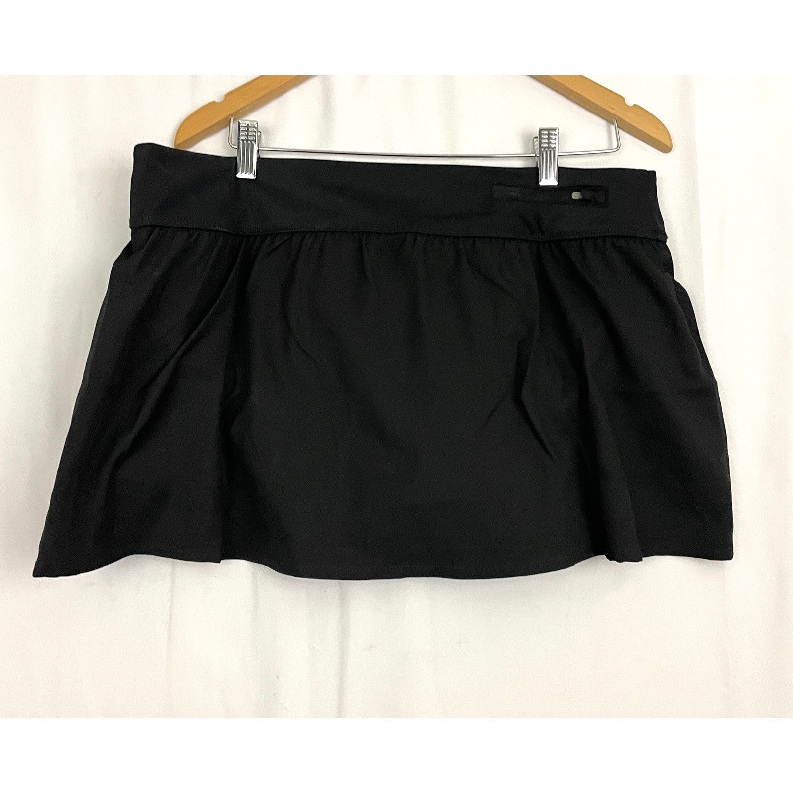 Nike NEW Nike Solid Board Skirt 1X Black Swimsuit Bottoms Size 38" / US 16 / IT 52 - 2 Thumbnail