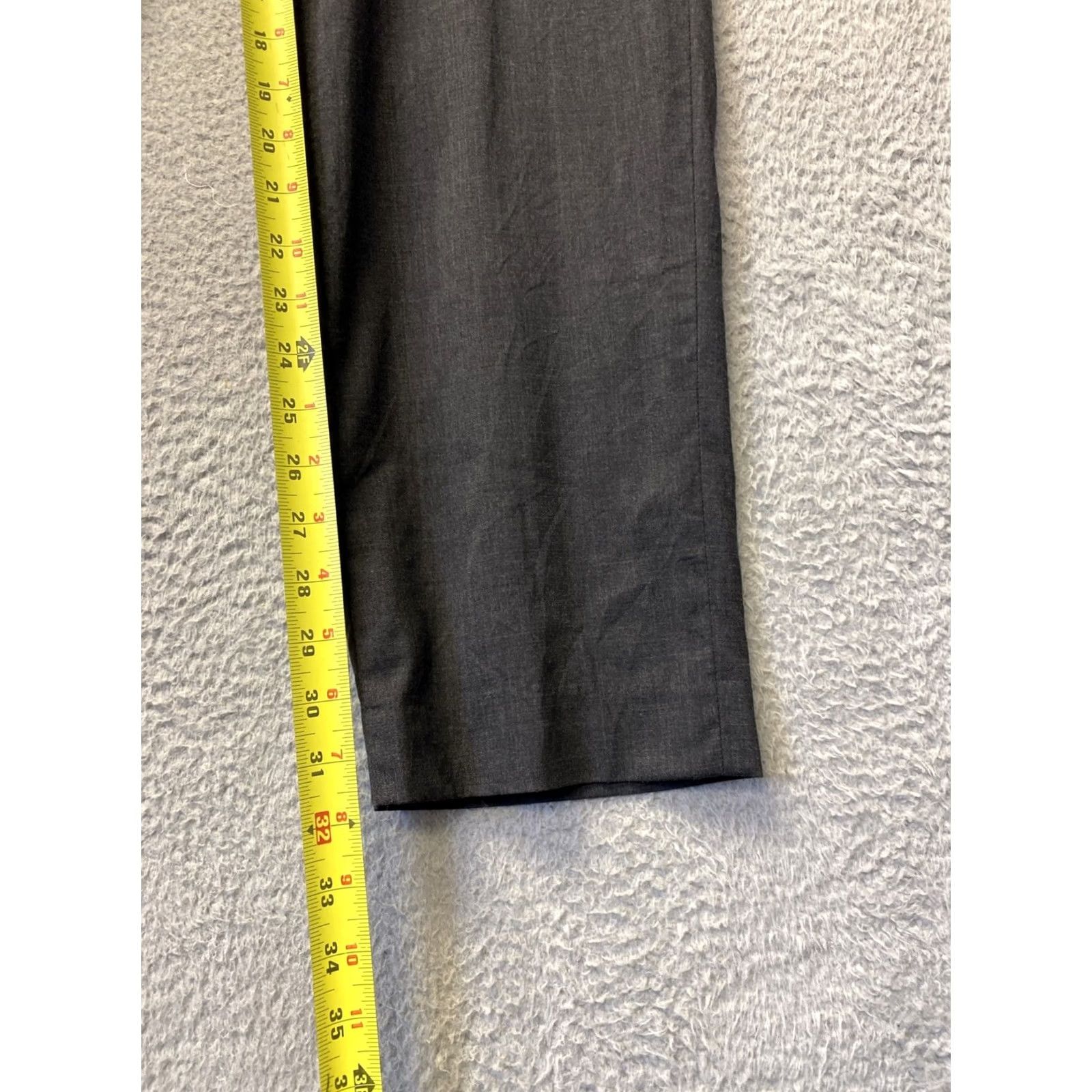 Vintage Indochino Dress Pants Men Size 36 Gray Wool Flat Front Trouser /0804 Size US 36 / EU 52 - 4 Thumbnail