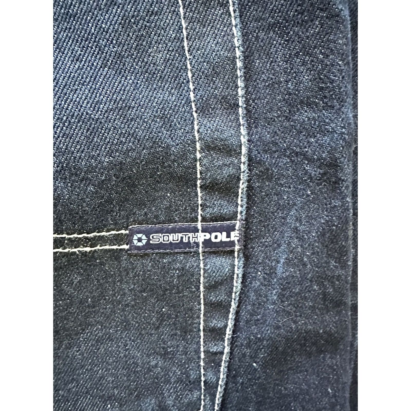 Southpole VINTAGE Southpole Jeans Baggy Wide-Leg 40x33 Men DarkWash Denim Cotton 90s Grunge Hip Hop Y2K Relaxed Regular Wide-Leg Mens Size US 40 / EU 56 - 4 Thumbnail