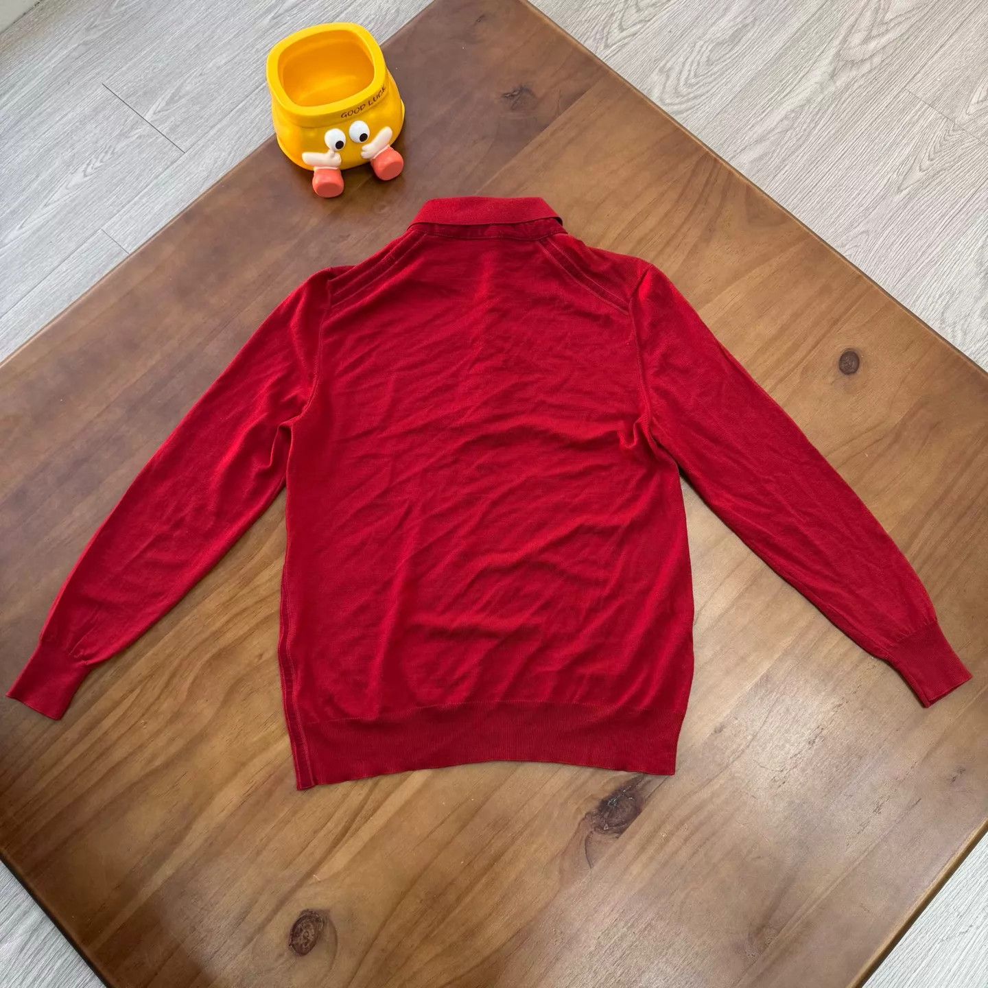 Hermes Hermès Wool Knit Polo Shirt Red Like New M Size M / US 6-8 / IT 42-44 - 2 Thumbnail