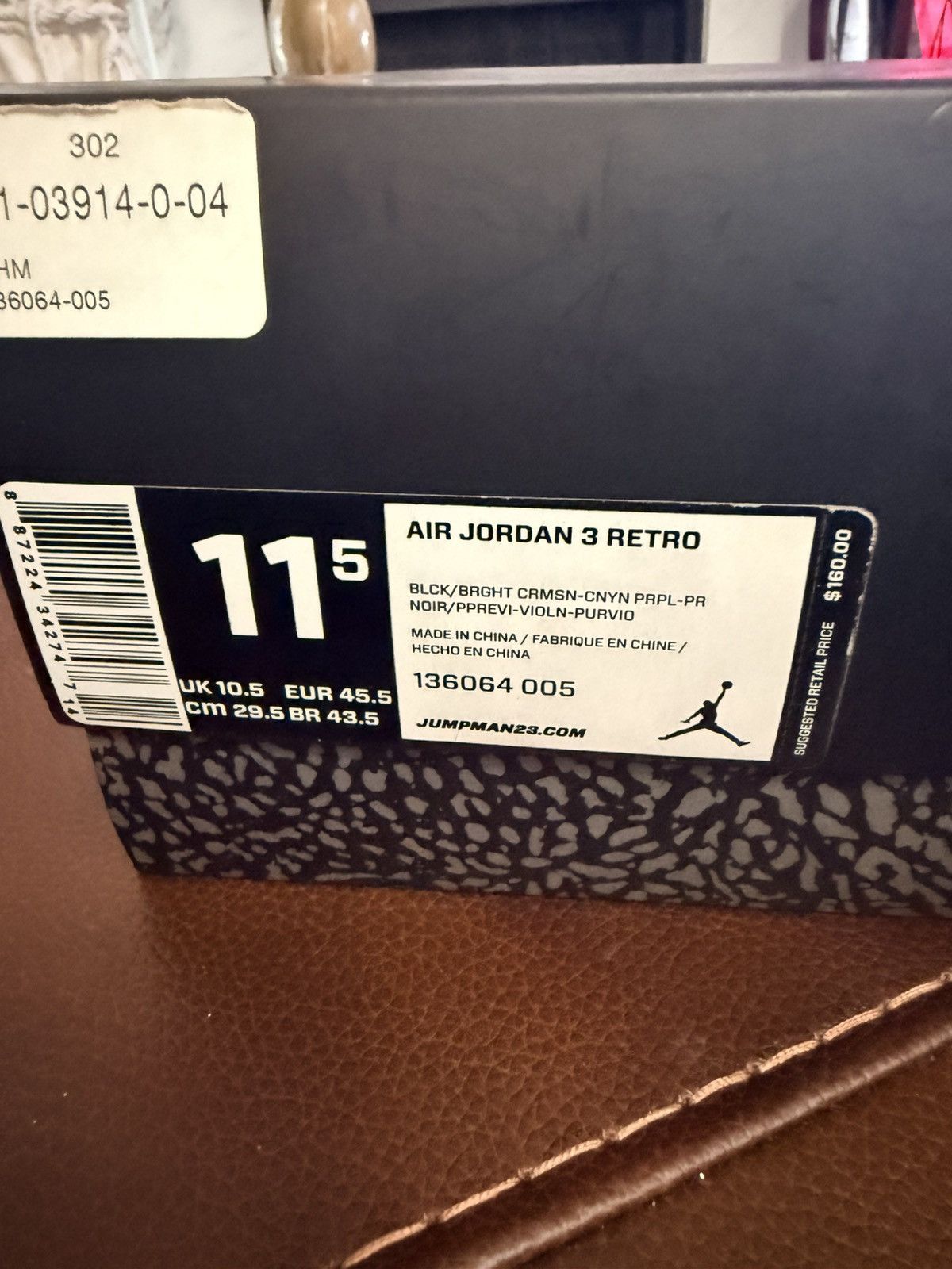 Jordan Brand Air Jordan 3 Retro ‘Crimson’ Size US 11.5 / EU 44-45 - 7 Thumbnail