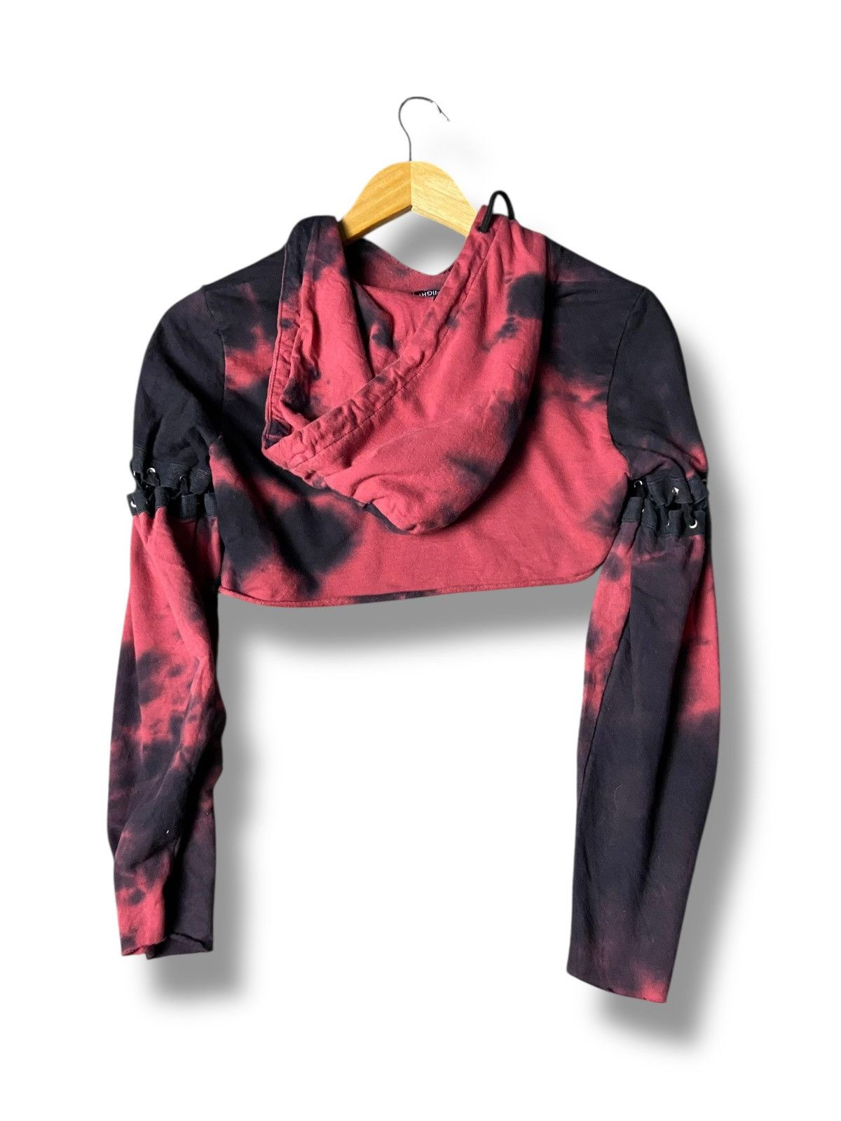 Japanese Brand Midnight Hour Tie Dye Crop Hoodie (162) Size XS / US 0-2 / IT 36-38 - 4 Thumbnail