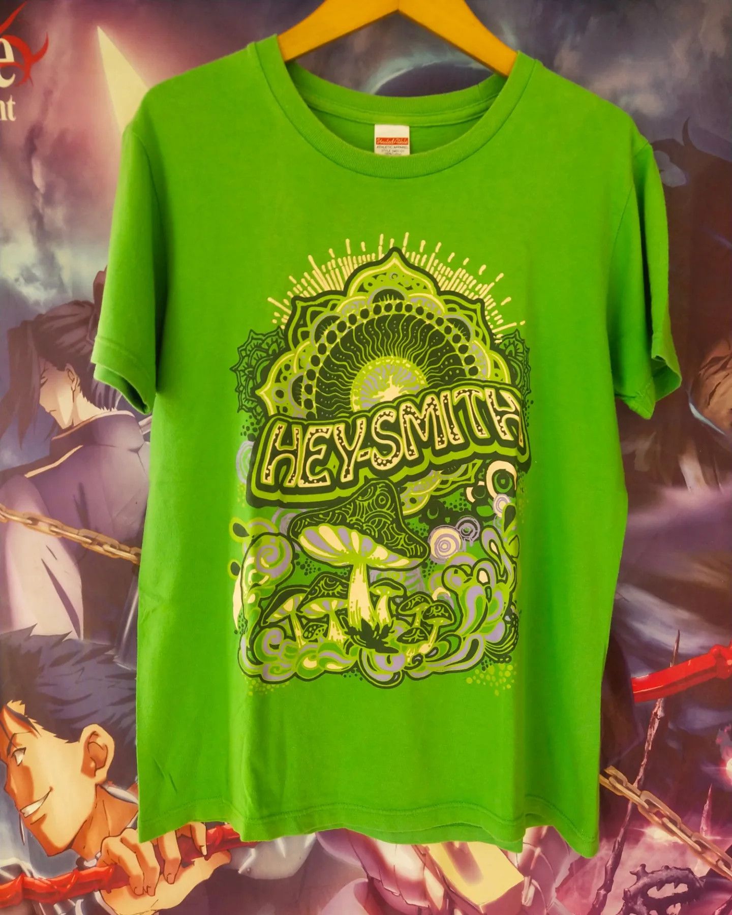 Band Tees Hey-Smith Green Mushroom Art Band Tee Punk Size US L / EU 52-54 / 3 - 1 Thumbnail